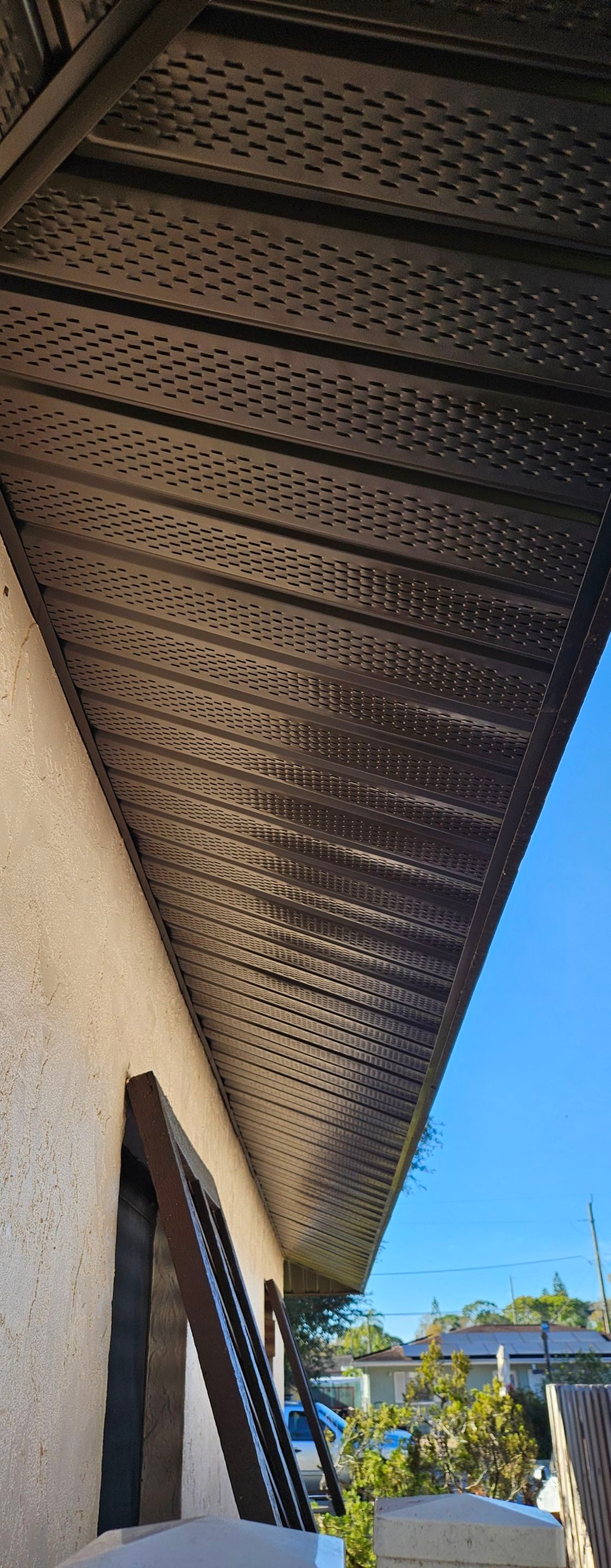 Musket Brown Soffit Installation in Sarasota FL by Gutter Professors