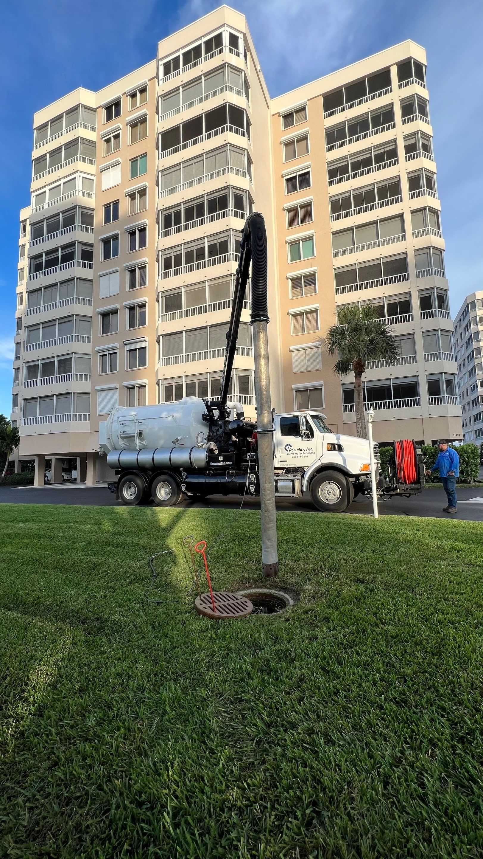 Condo Storm Water System Cleaning and Maintenance From Hurricane Ian by APS Power & Water