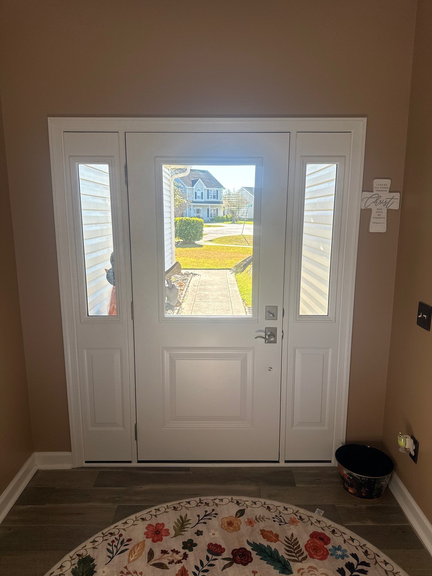 Sand Blast Front Door in Jacksonville, NC by Tint USA Coastal Carolina