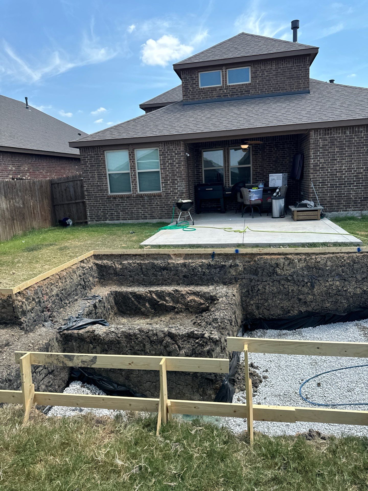 Geometric Pool with Contrasting Paver Deck by Pinnacle Pools and Spas - DFW