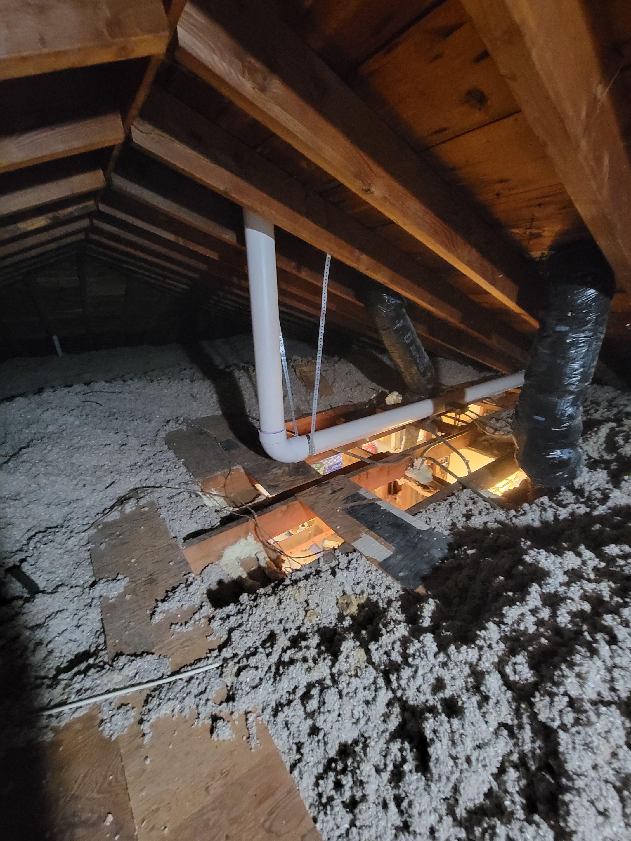 Sewage Pipe Break in the Attic by Chicagoland Water Medics