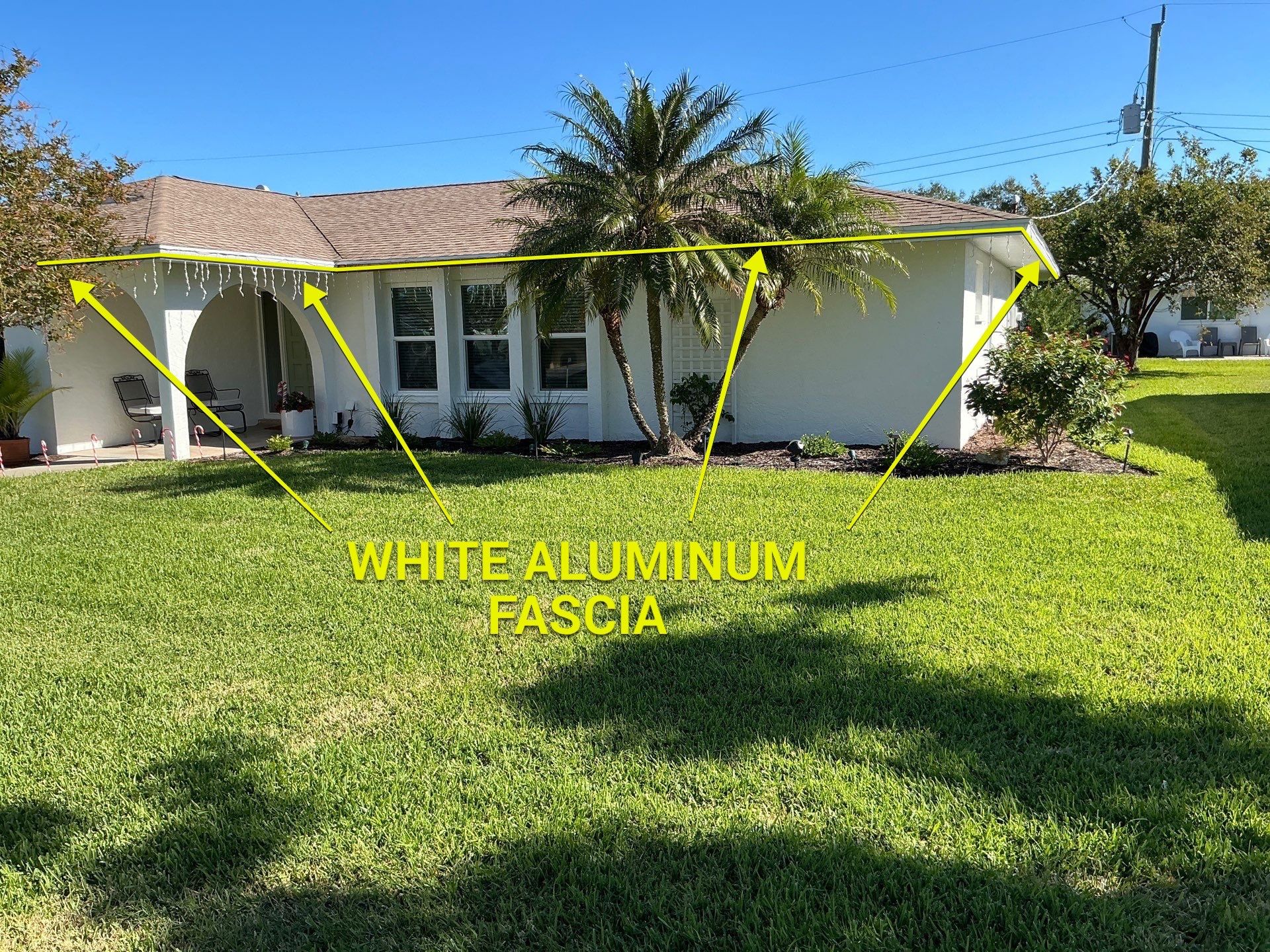 Aluminum White Soffit Installation in Sarasota FL by Gutter Professors