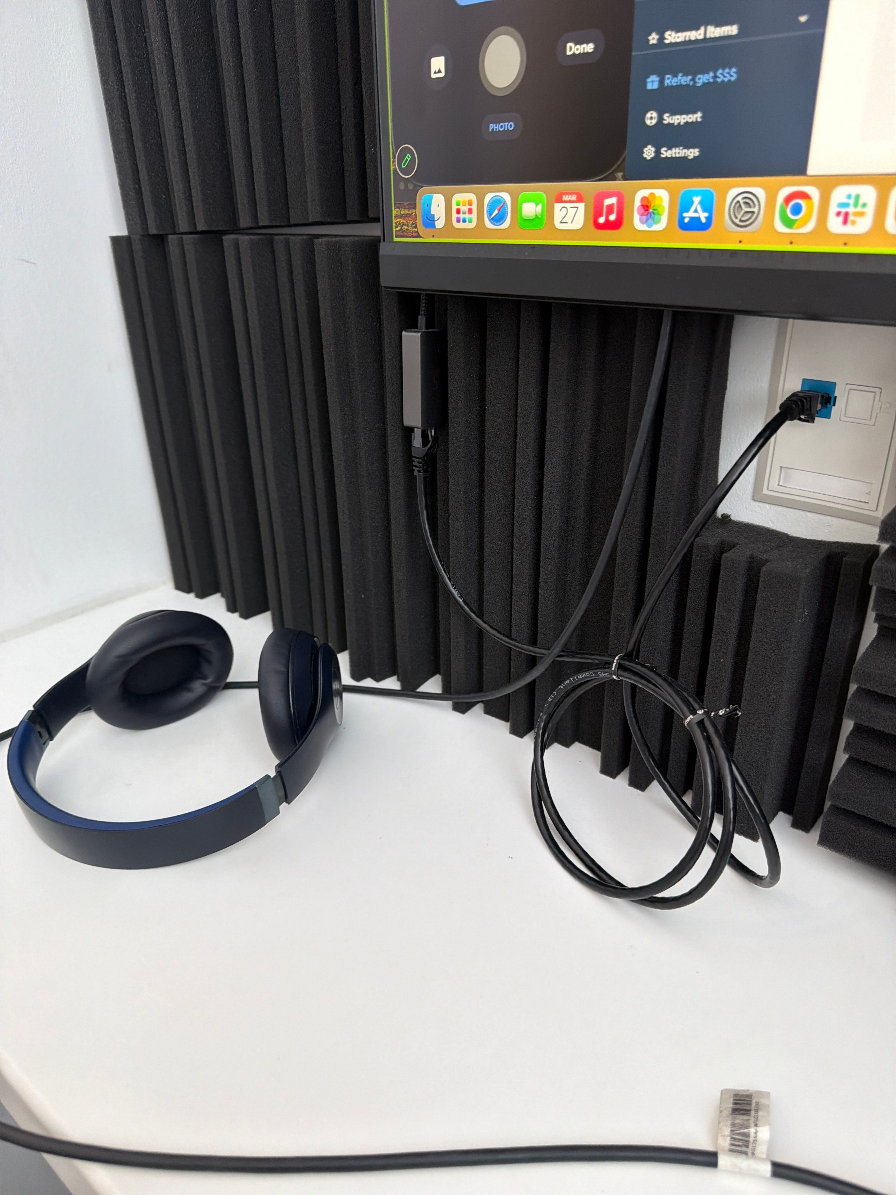 Acoustic Foam Panel Installation for Sound Dampening by CompanyCam Sales Demo