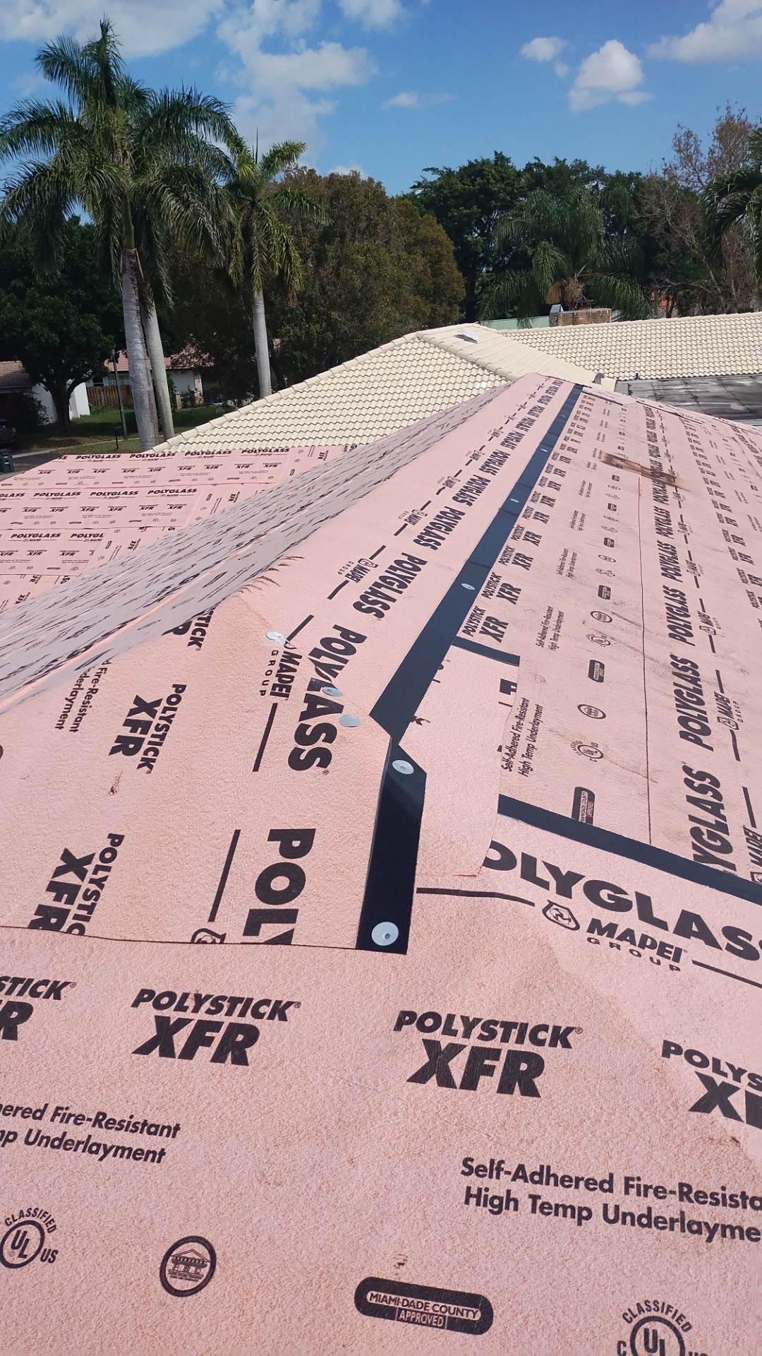 Residential Roofing Installation using 1" Nail strip metal roof by BLUES BROTHERS ROOFING