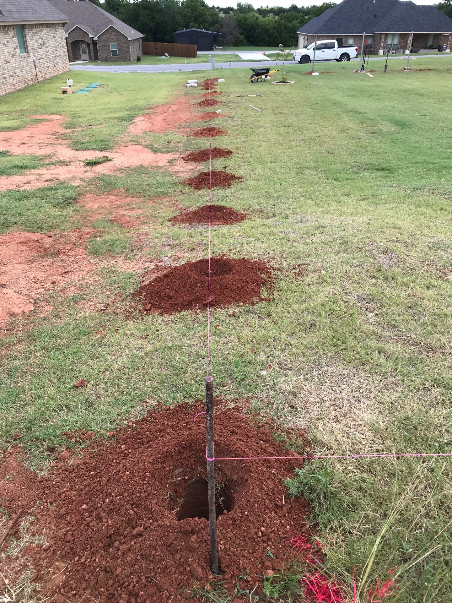 Cedar Fence using Metal Poles by Clays Services Inc