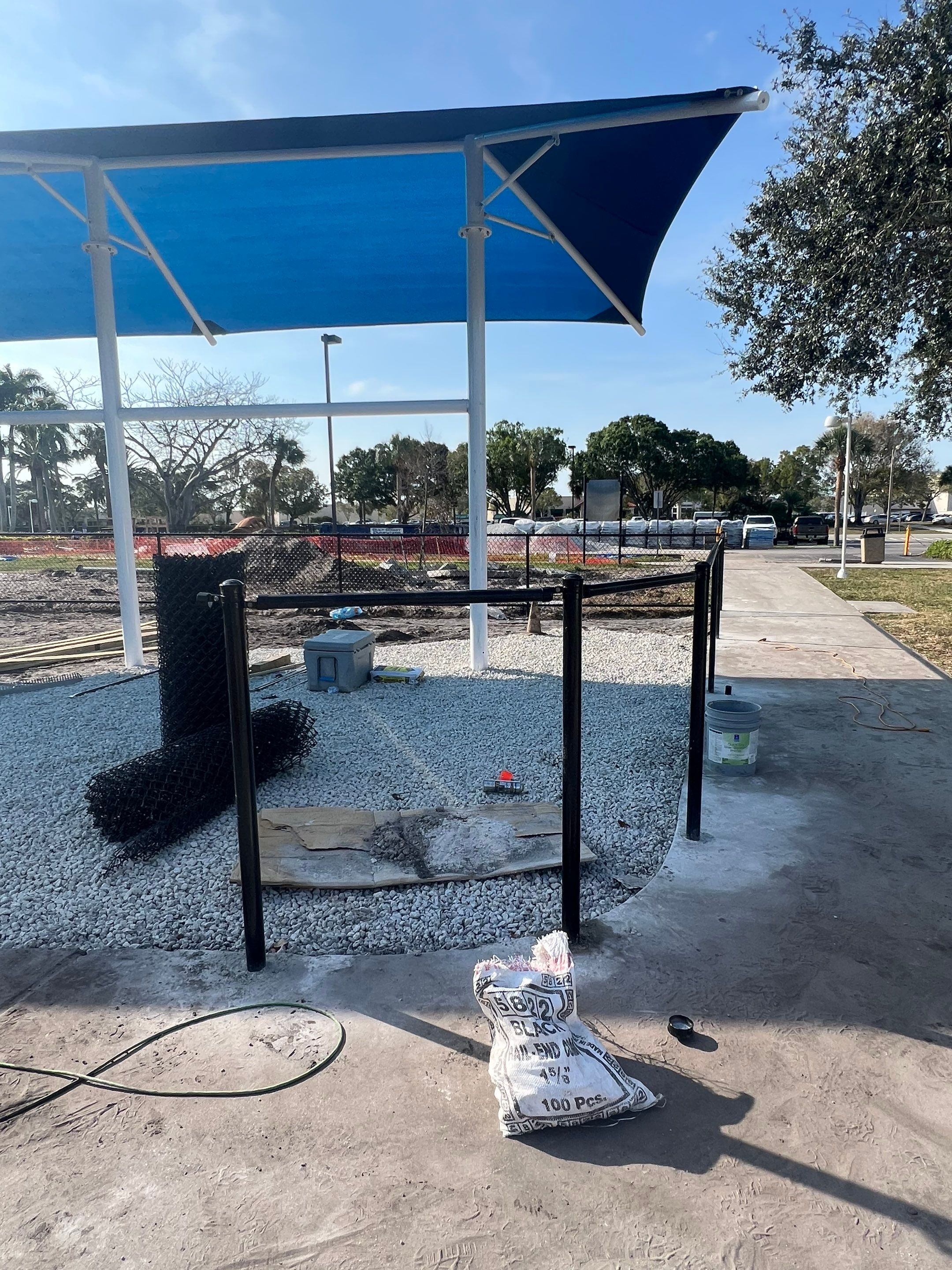 Vinyl Coated Chain-link fence for the City of Naples around Fleischmann Park Playground.  by Asap fence and gates, LLC