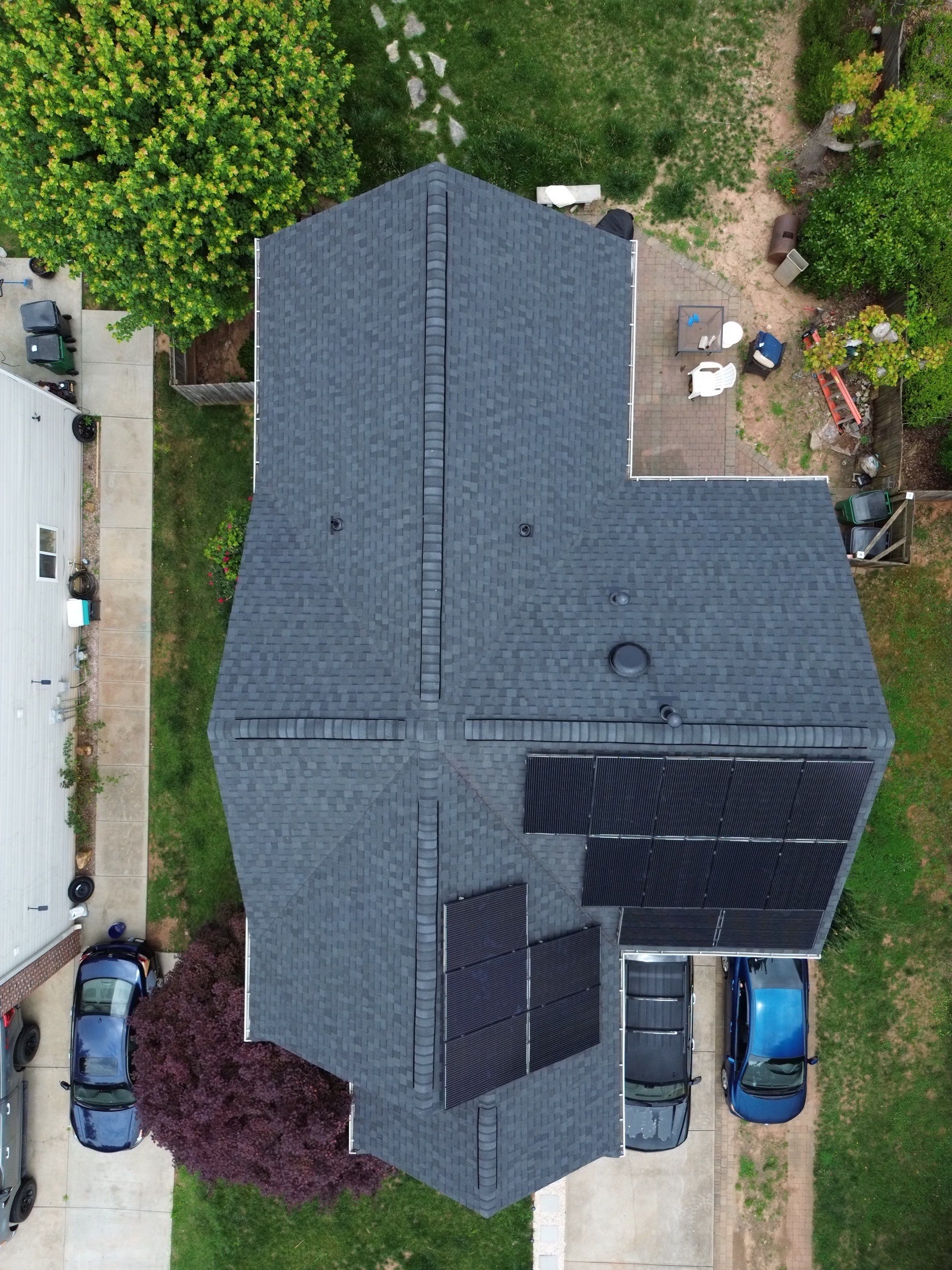 Roof and downspout replacement by hail and wind damage by Just Brilliant Restoration JBR
