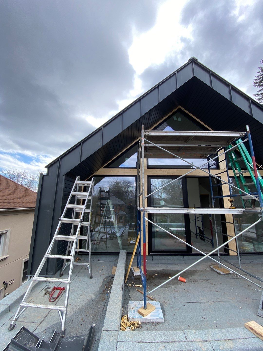 New Home Construction using 16" Standing Seam Panels by Jay Carter Roofing & Sheet Metal