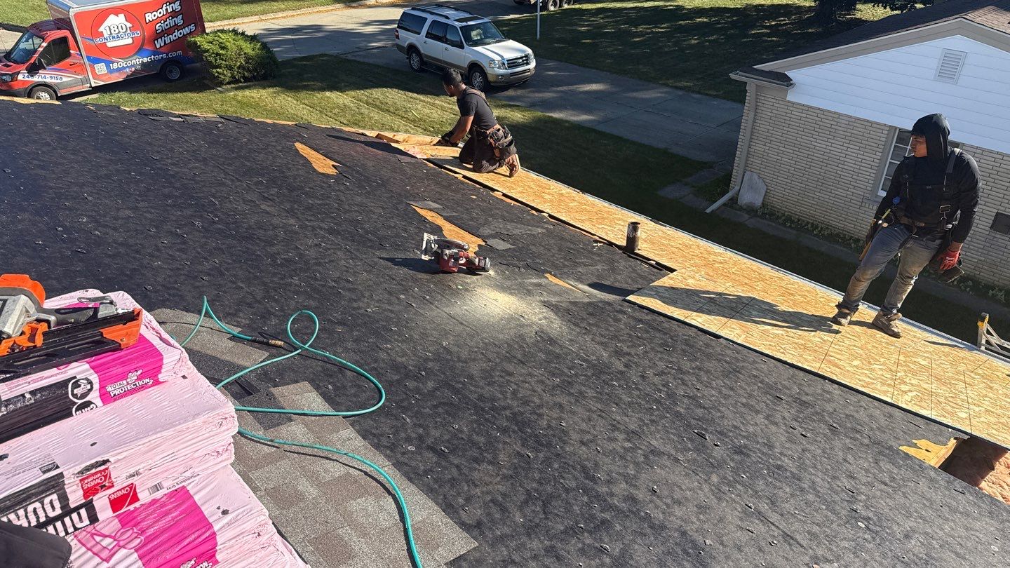 Roof Replacement using Owens Corning Williamsburg Grey by 180 Contractors