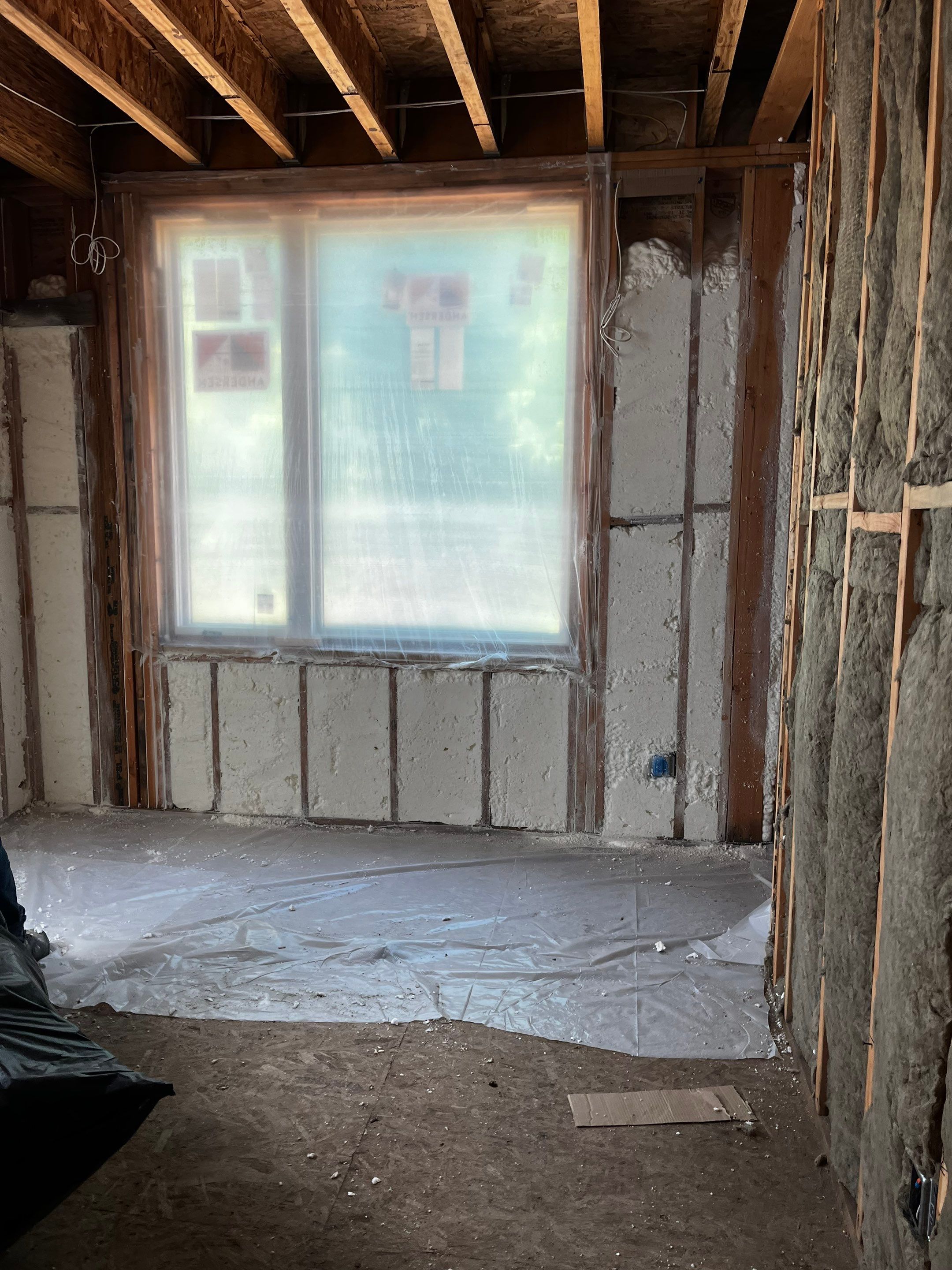 New Home Construction using open cell spray foam by NYS Foam & Energy