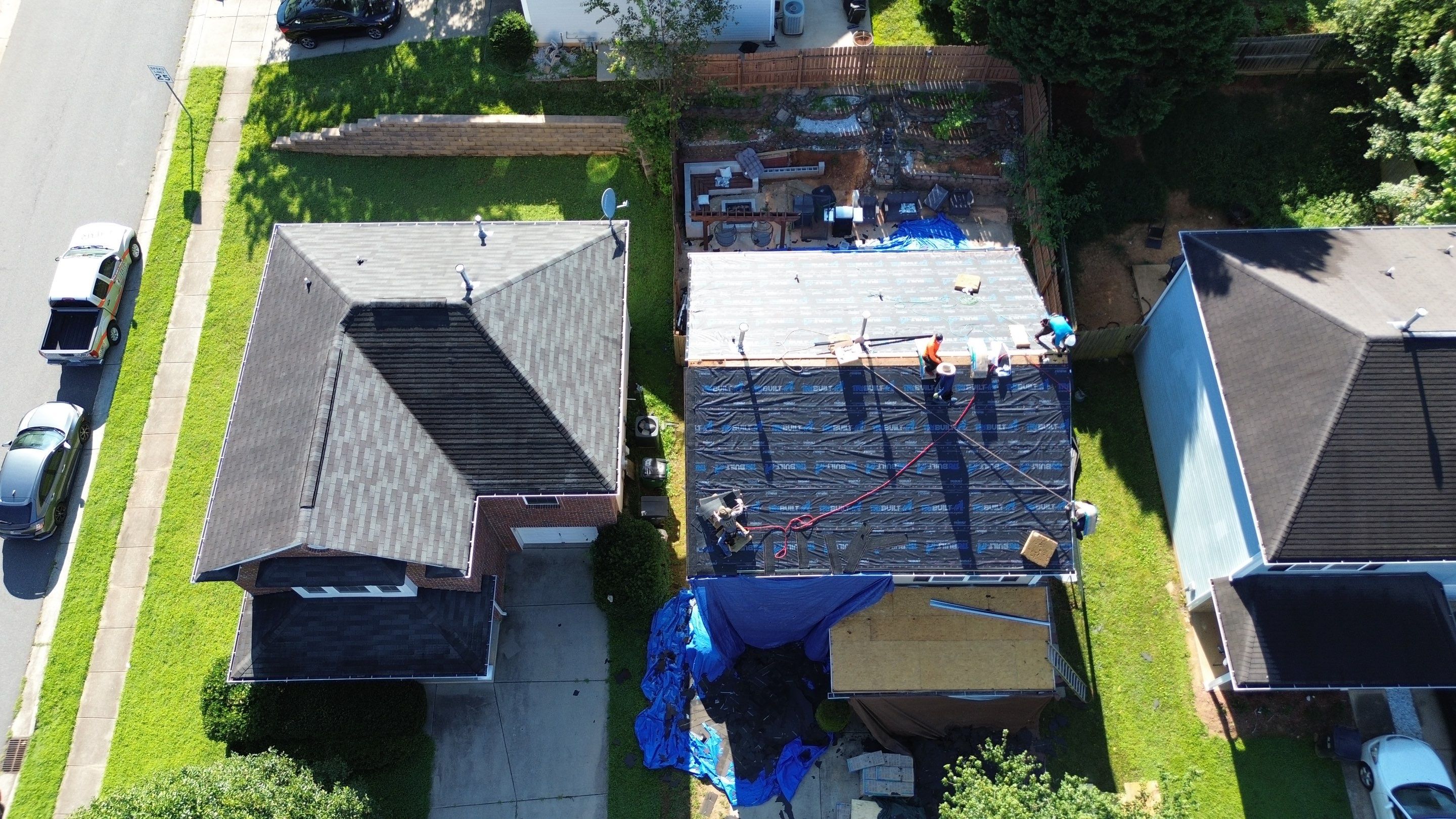 Roof replacement and interior repair by hail damage by Just Brilliant Restoration JBR