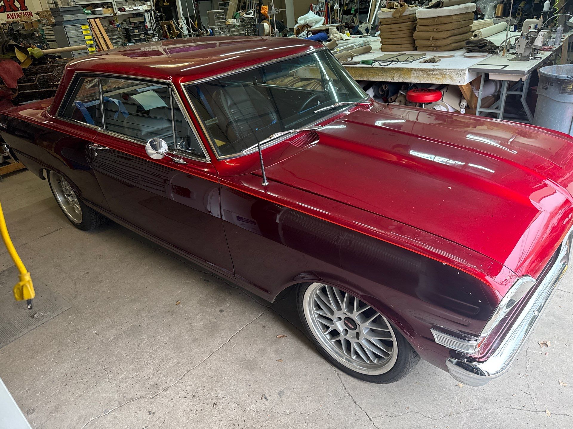 1963 Nova SS Custom Leather Interior  by Rocky Mountain Upholstery Co