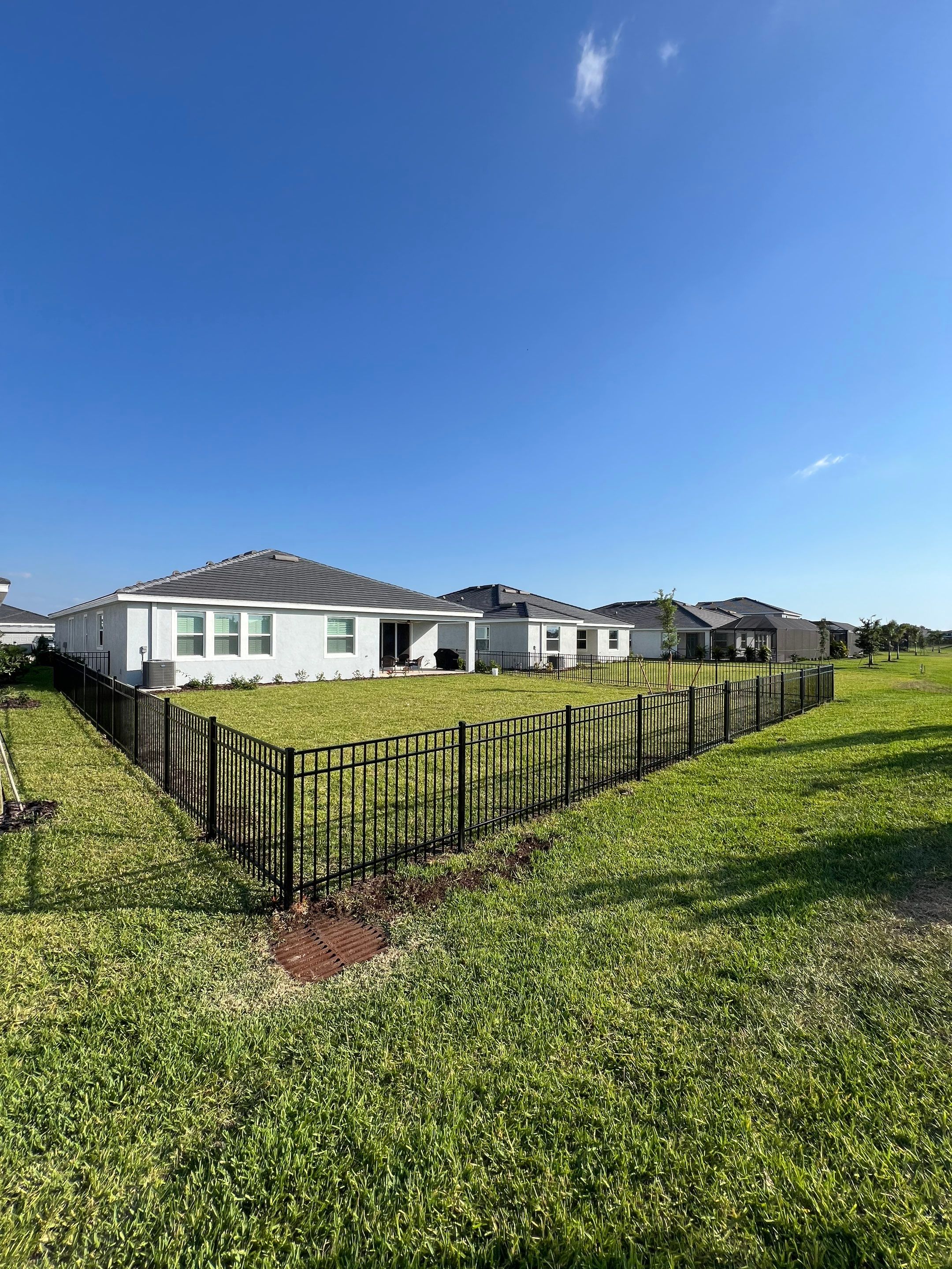 Aluminum Fence Installation using Black 3 Rail Aluminum Fence by Asap fence and gates, LLC