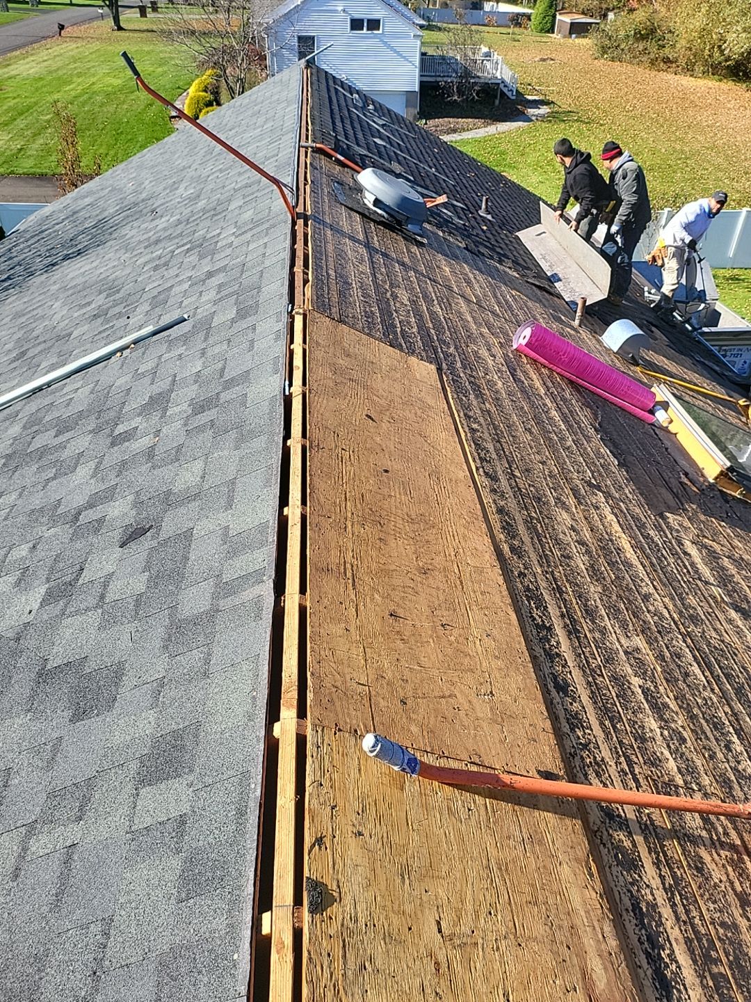 Residential Roofing Installation using Owens Corning TruDefinition Estate Gray by A Plus Exterior