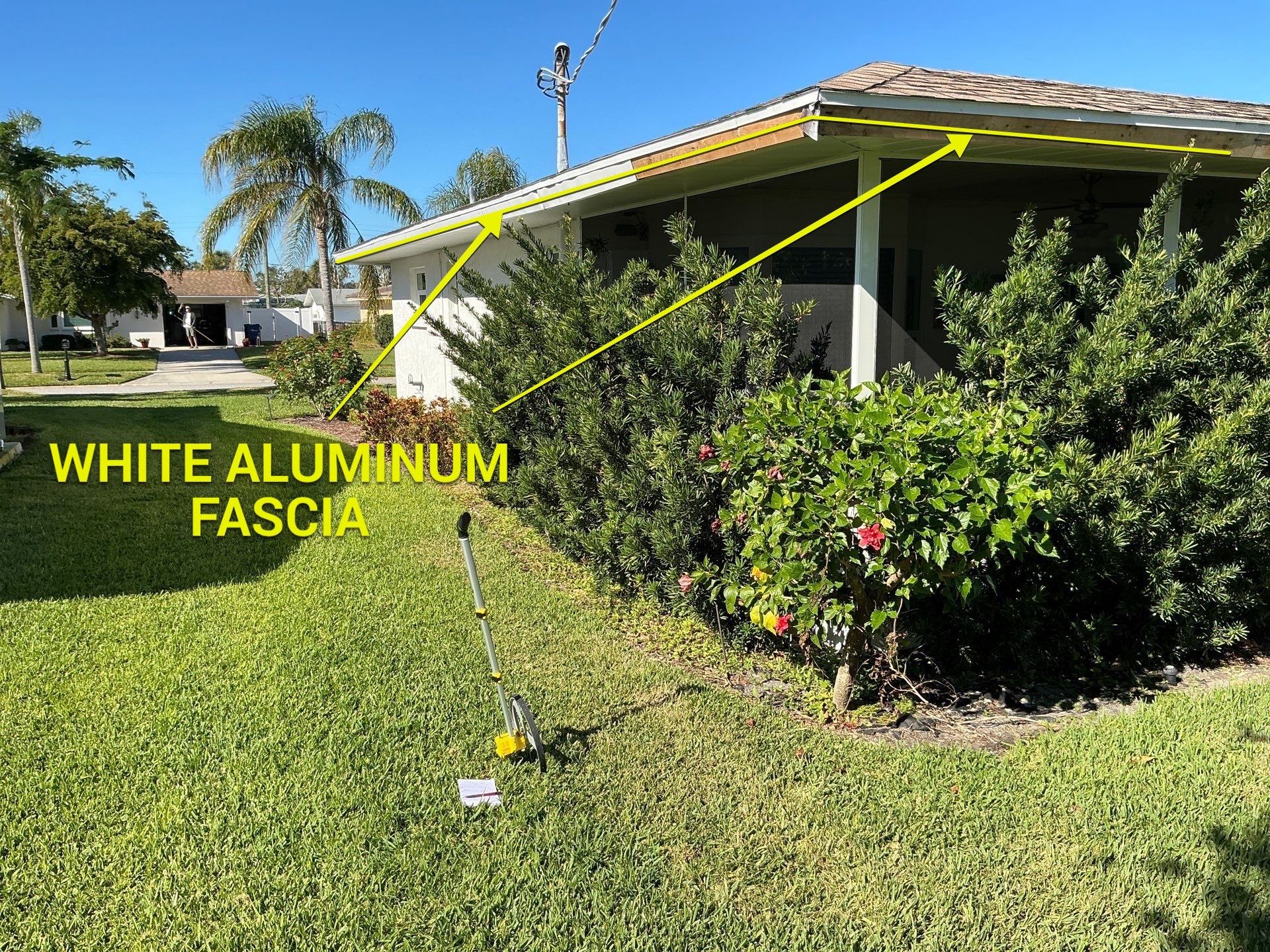 Aluminum White Soffit Installation in Sarasota FL by Gutter Professors