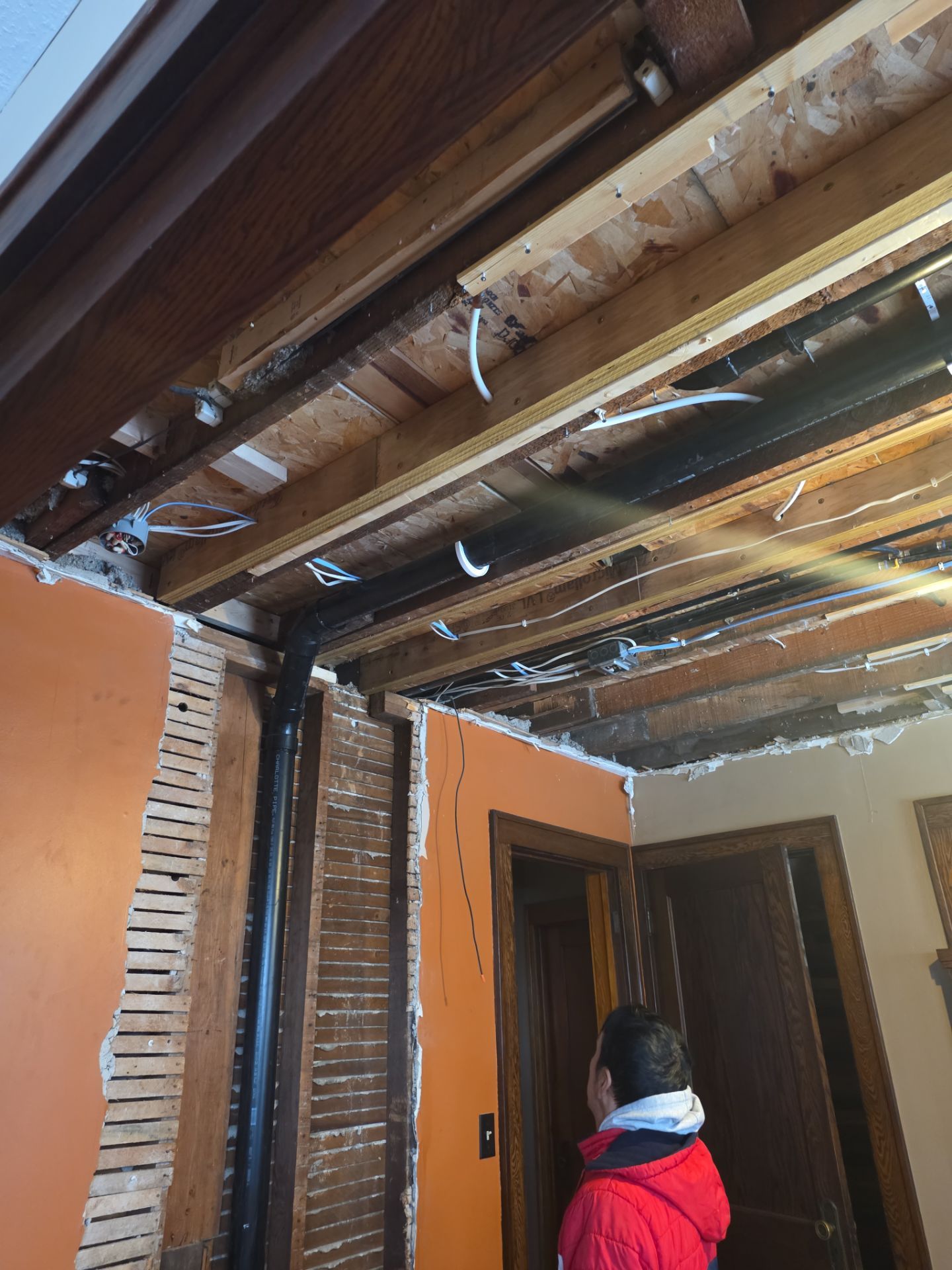 Shower Remodel & Ceiling Restoration – Correcting Water Damage and Rebuilding Right by Johnny Five Construction 