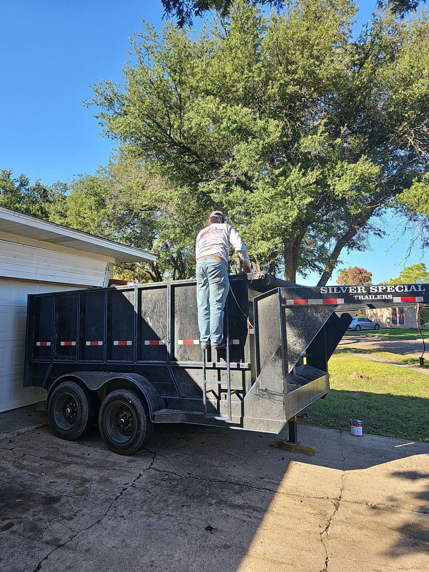 "Full Roof Replacement Due to Hail and Water Damage – Before & After" by road roofing llc