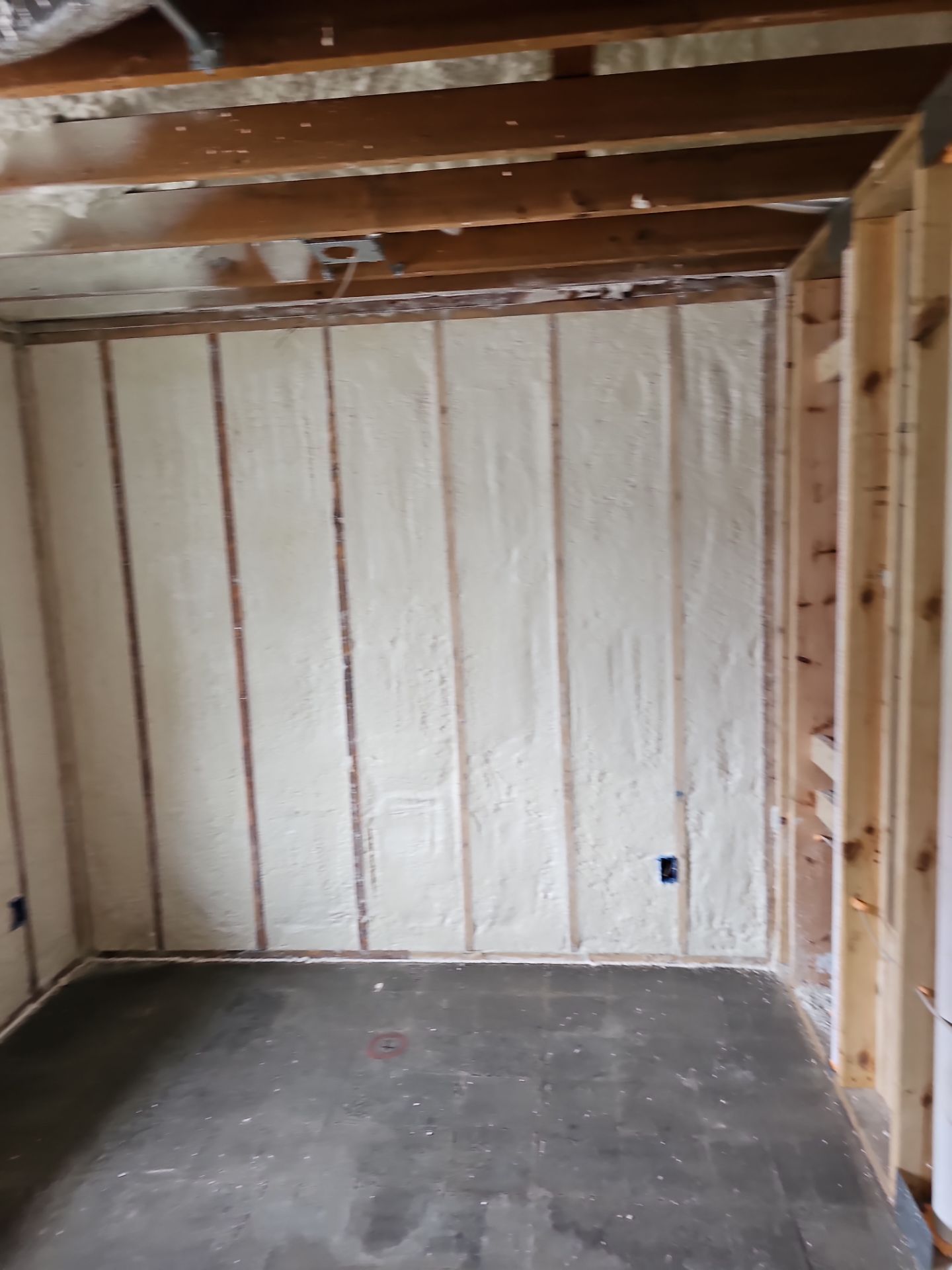 Basement Exterior Walls using Closed Cell Spray Foam by NYS Foam & Energy