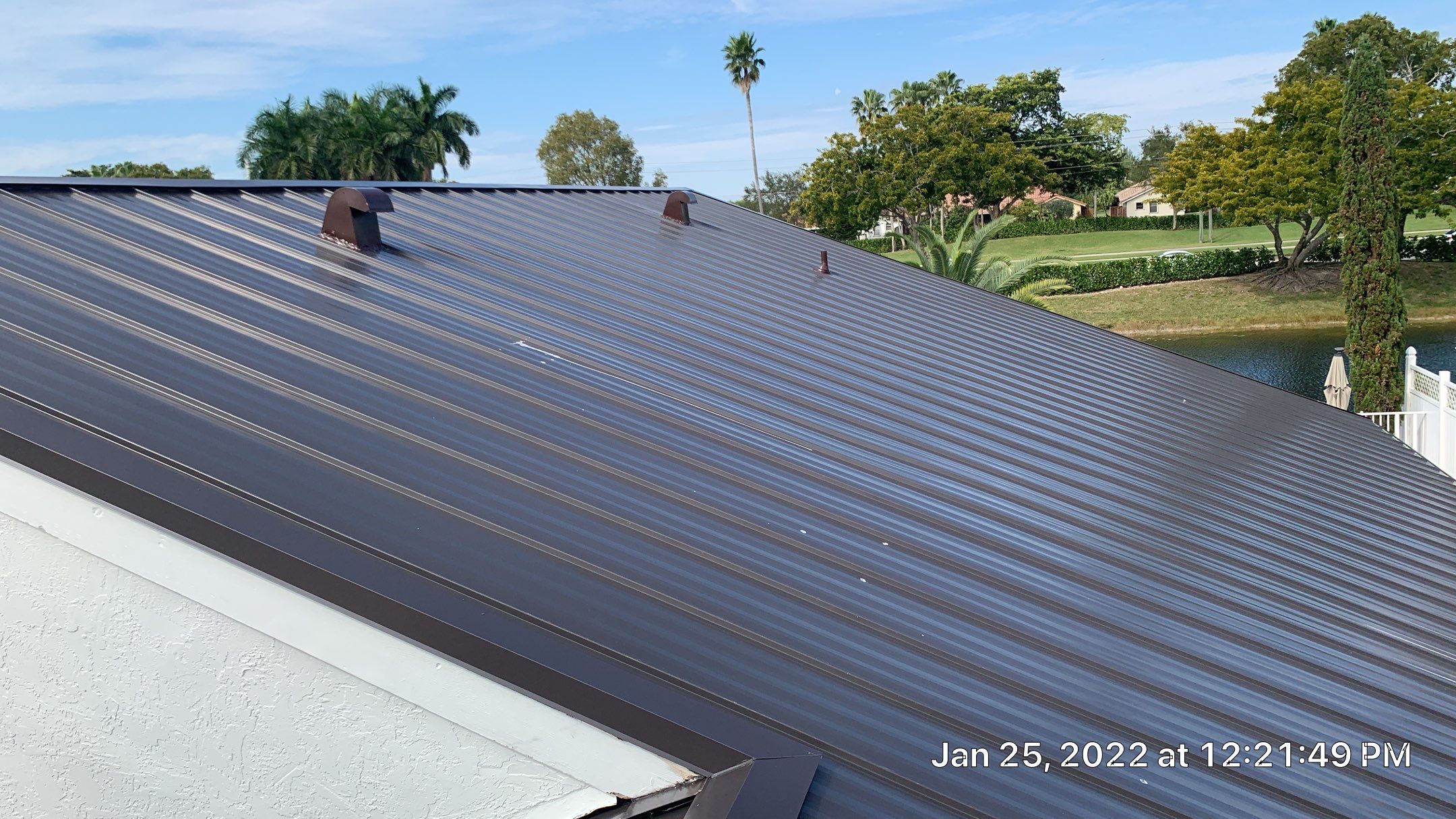 Residential Roofing Installation using 1" Nail strip metal roof by BLUES BROTHERS CONSTRUCTION CORP