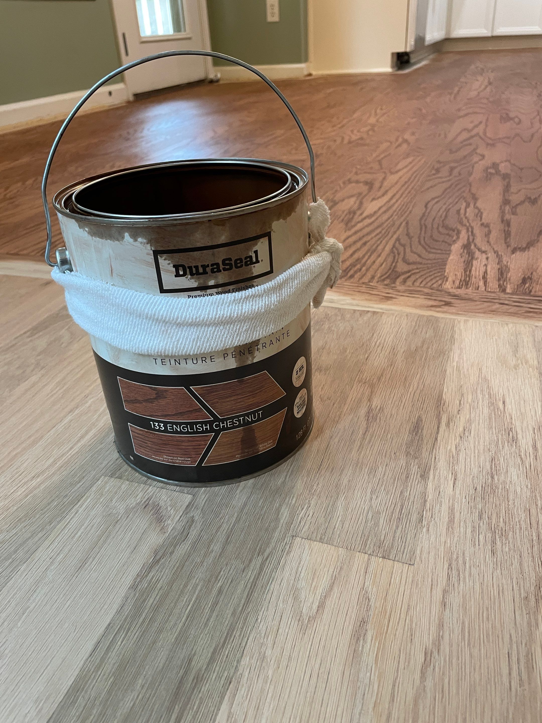 Red Oak refinish with English Chestnut by Footprints Floors of East Atlanta