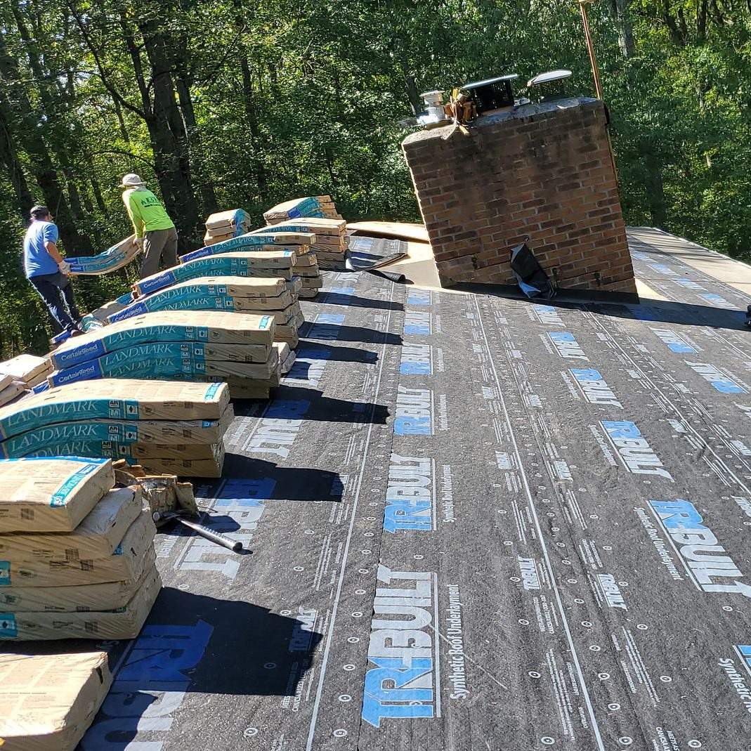 Residential Roofing Installation using CertainTeed Landmark Lifetime Architectural Shingles in Burnt Sienna by Roof Right Inc