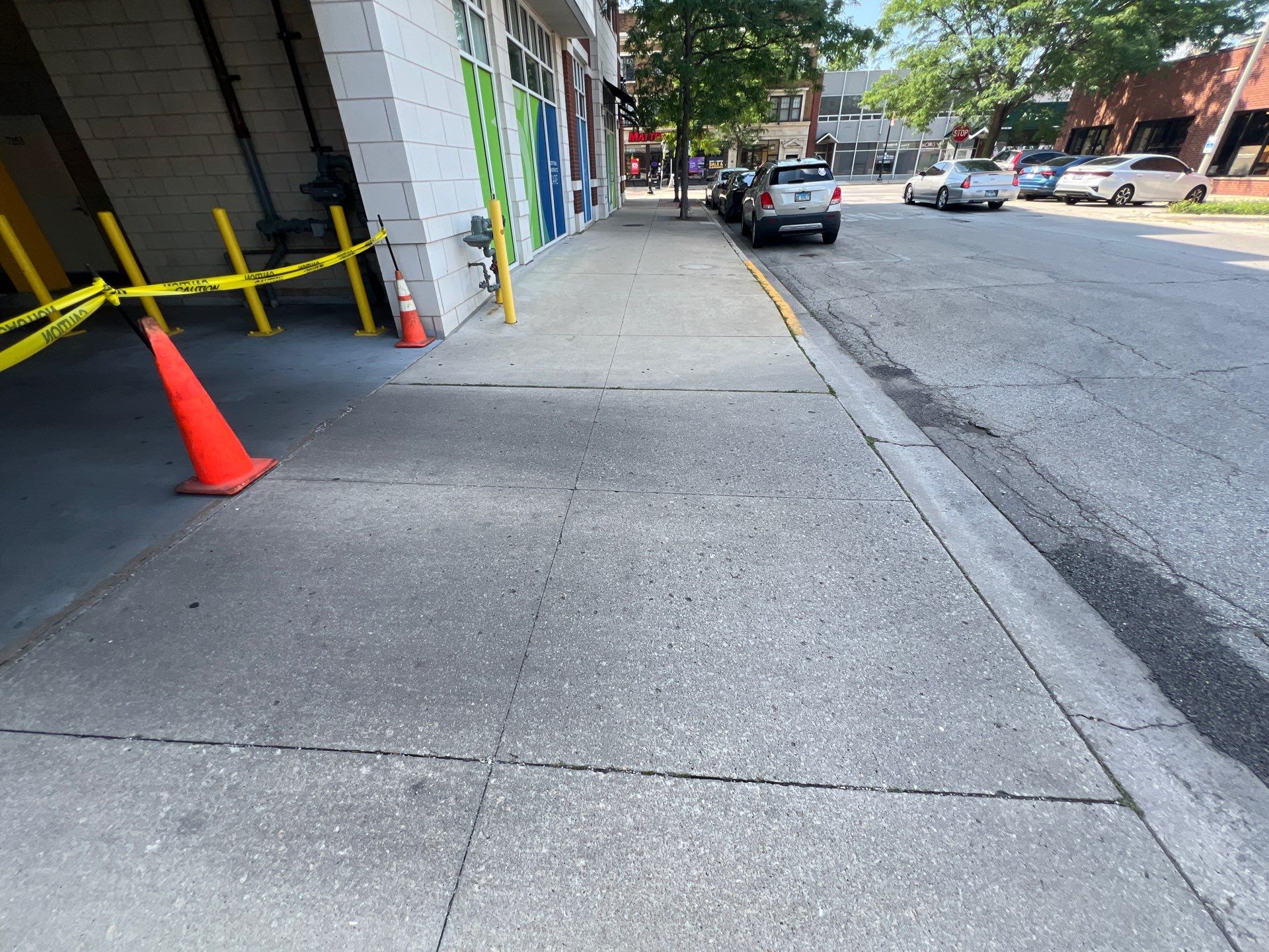 Parking garage using Hot water by Northern Power Washing LLC.