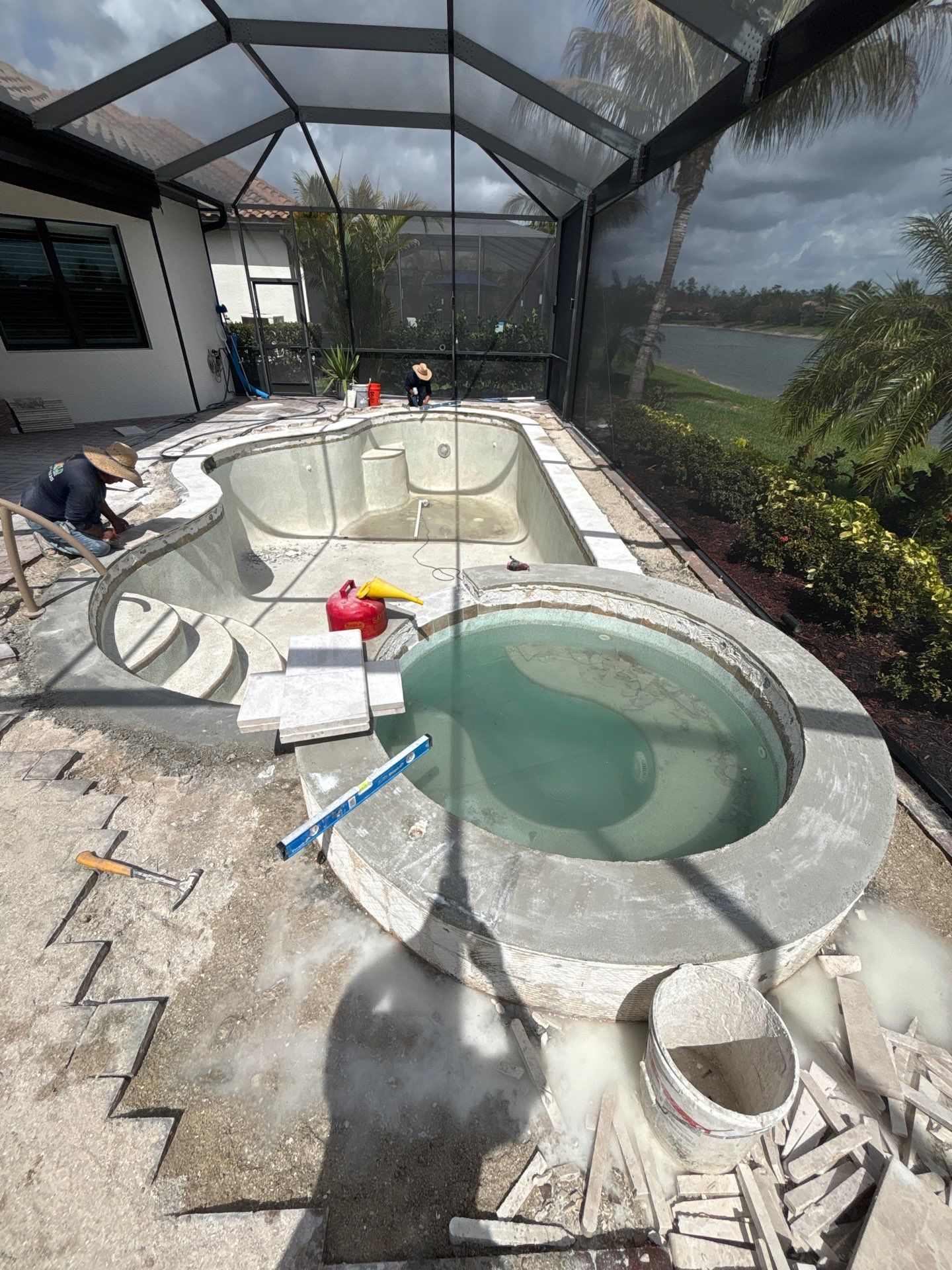 Pool Deck Renovation | Pool Coping | Waterline Tile | Bonita National Golf & Country Club` by Old Town Pavers Llc