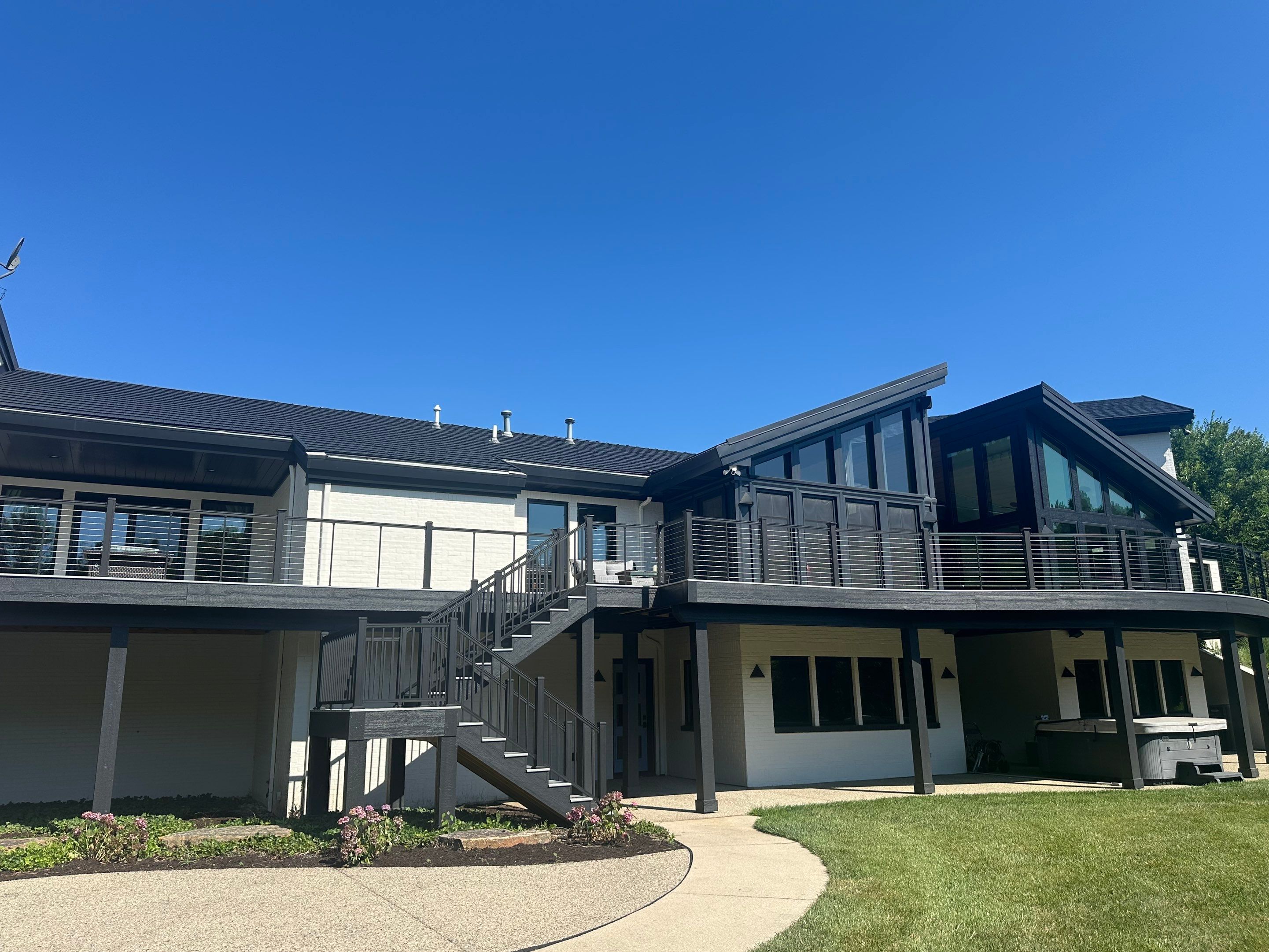 Black Frost Metal Shake Roof & Modern Exterior Renovation – Fort Wayne, IN by 4Ever Metal Roofing