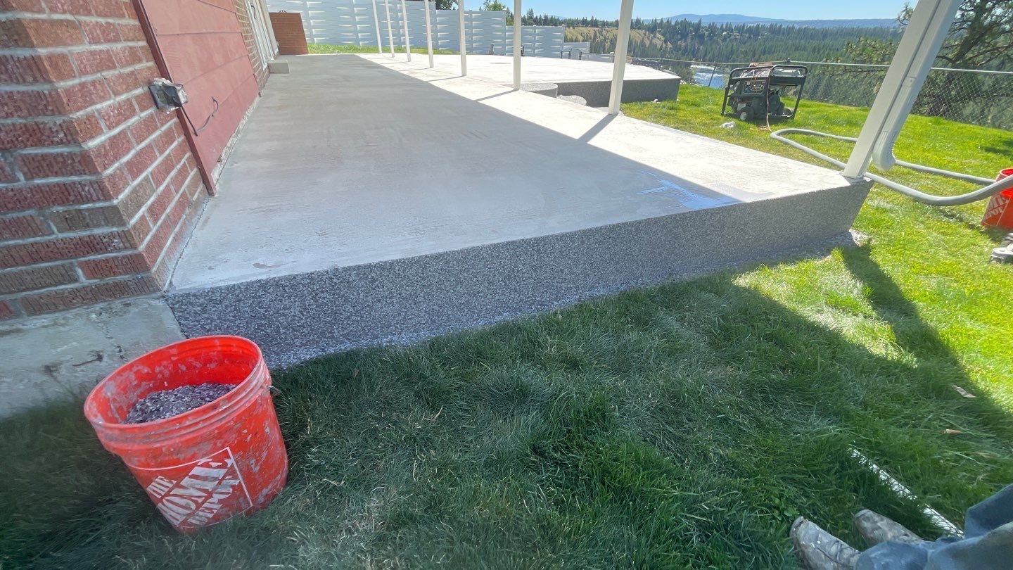 Patio Transformation using Echo 1/4" Chip by Croc Coatings, LLC