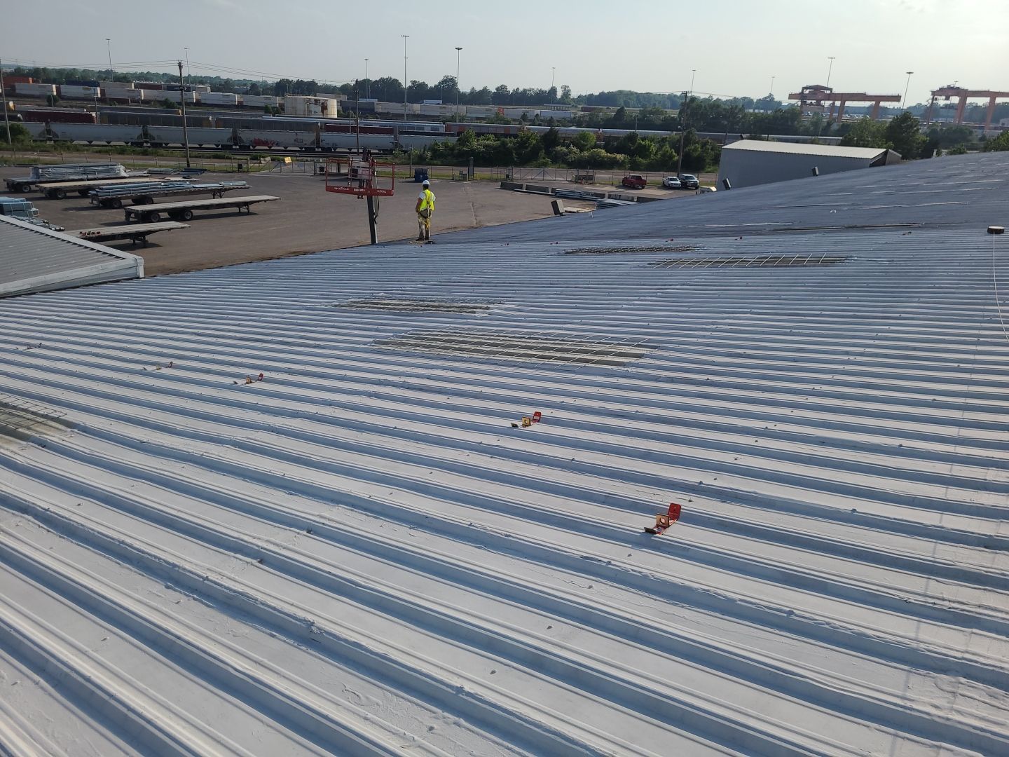 Commercial Metal Restoration System using Aldocoat Coatings by Hostetler Roofing