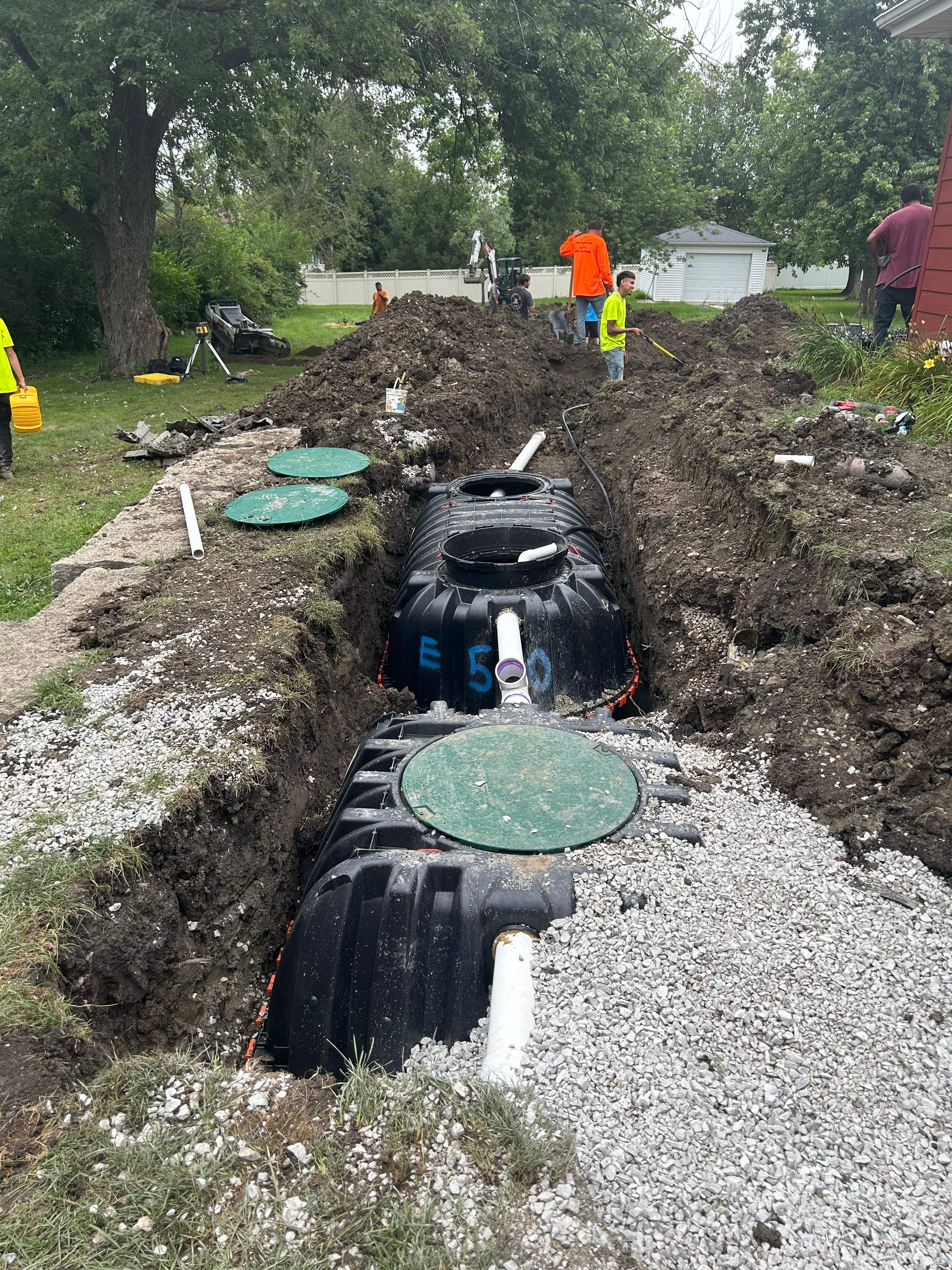 Septic System Installation with Aeration and Chamber Drainage by Allied Water Services