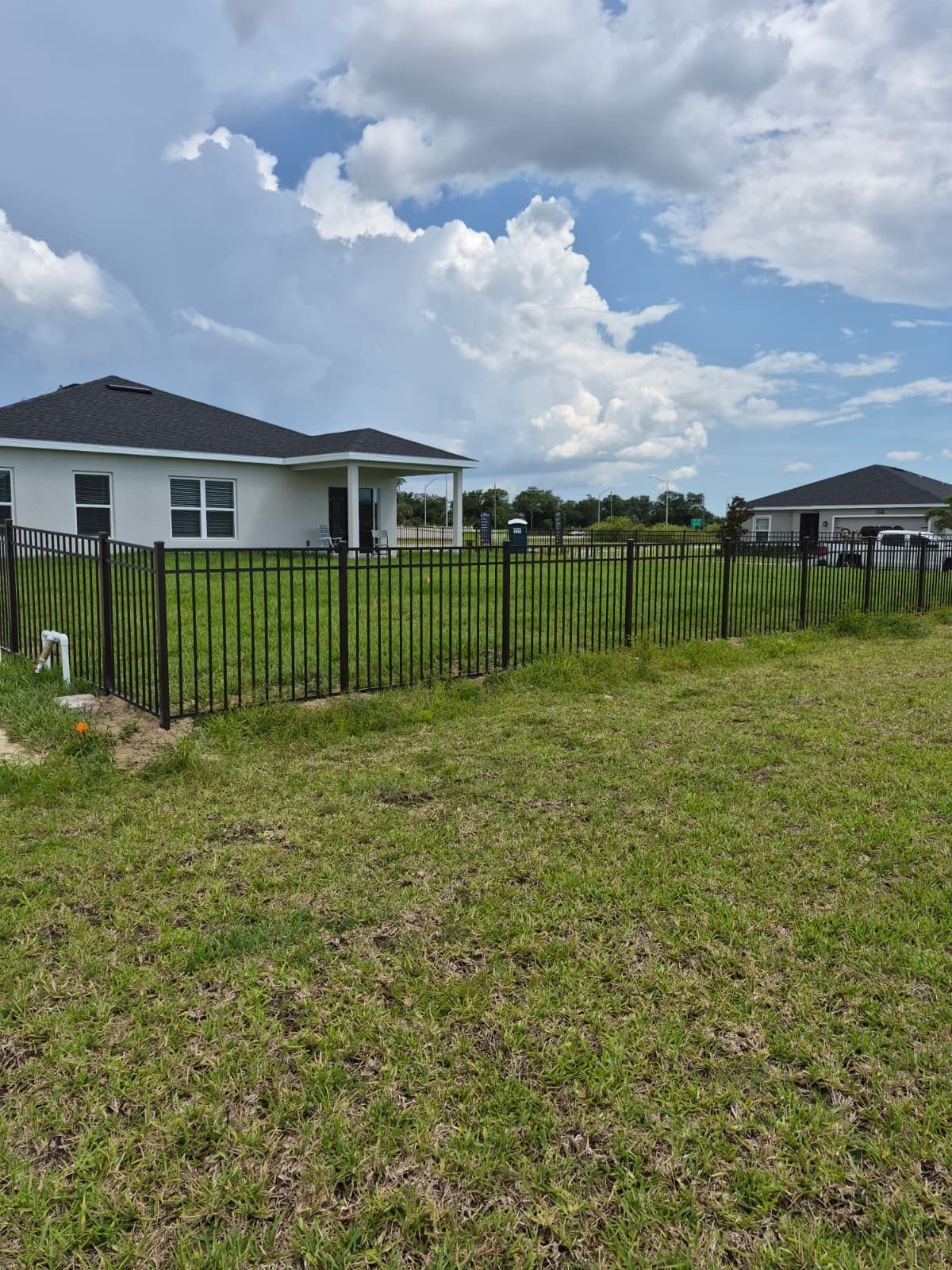 Black Aluminum Picket Fence Installation for Punta Gorda Residence by True Fence LLC