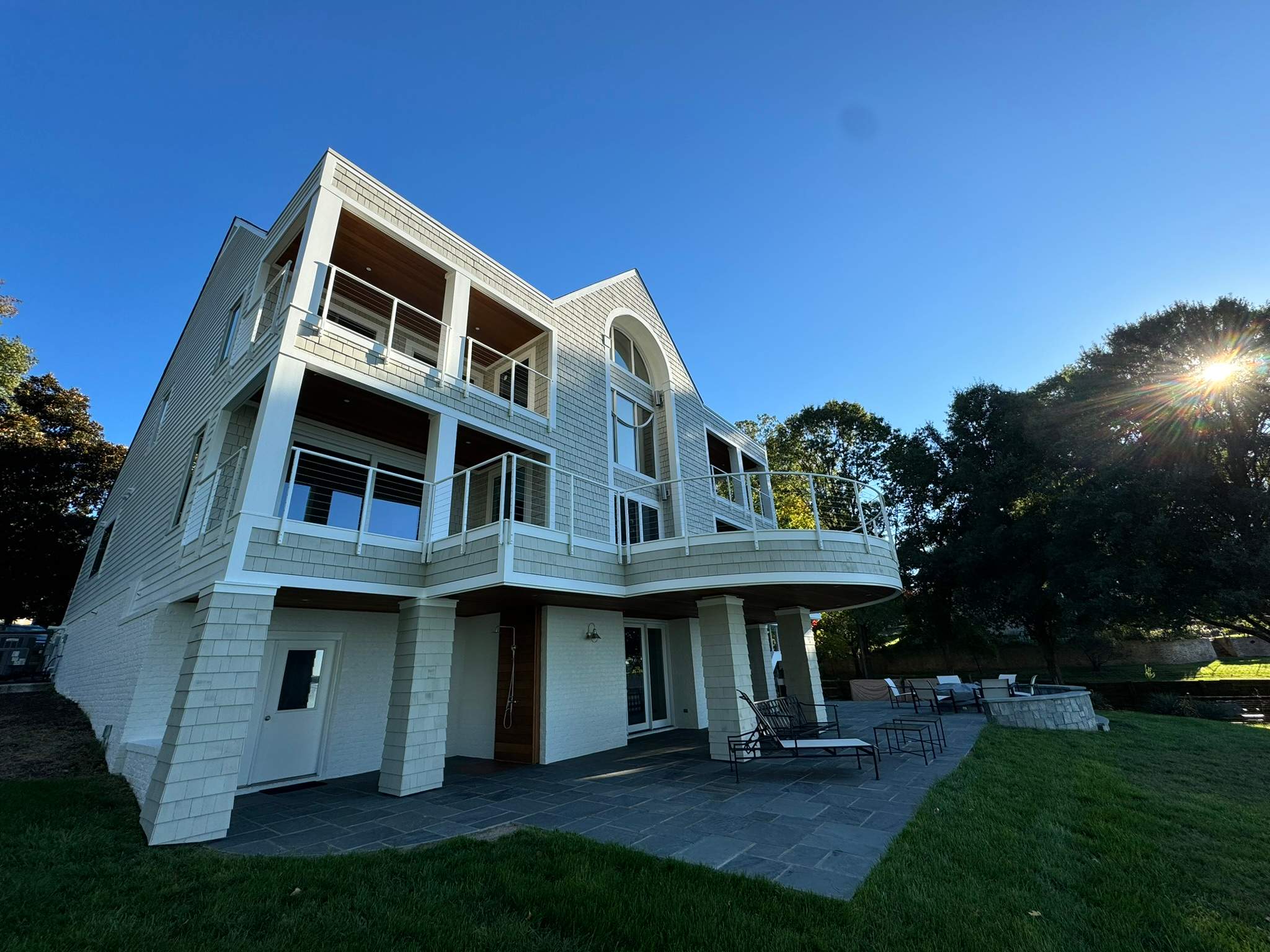 Custom Aluminum Cable Railing System – Face Mounted – Lorton, VA by Capitol Iron Works