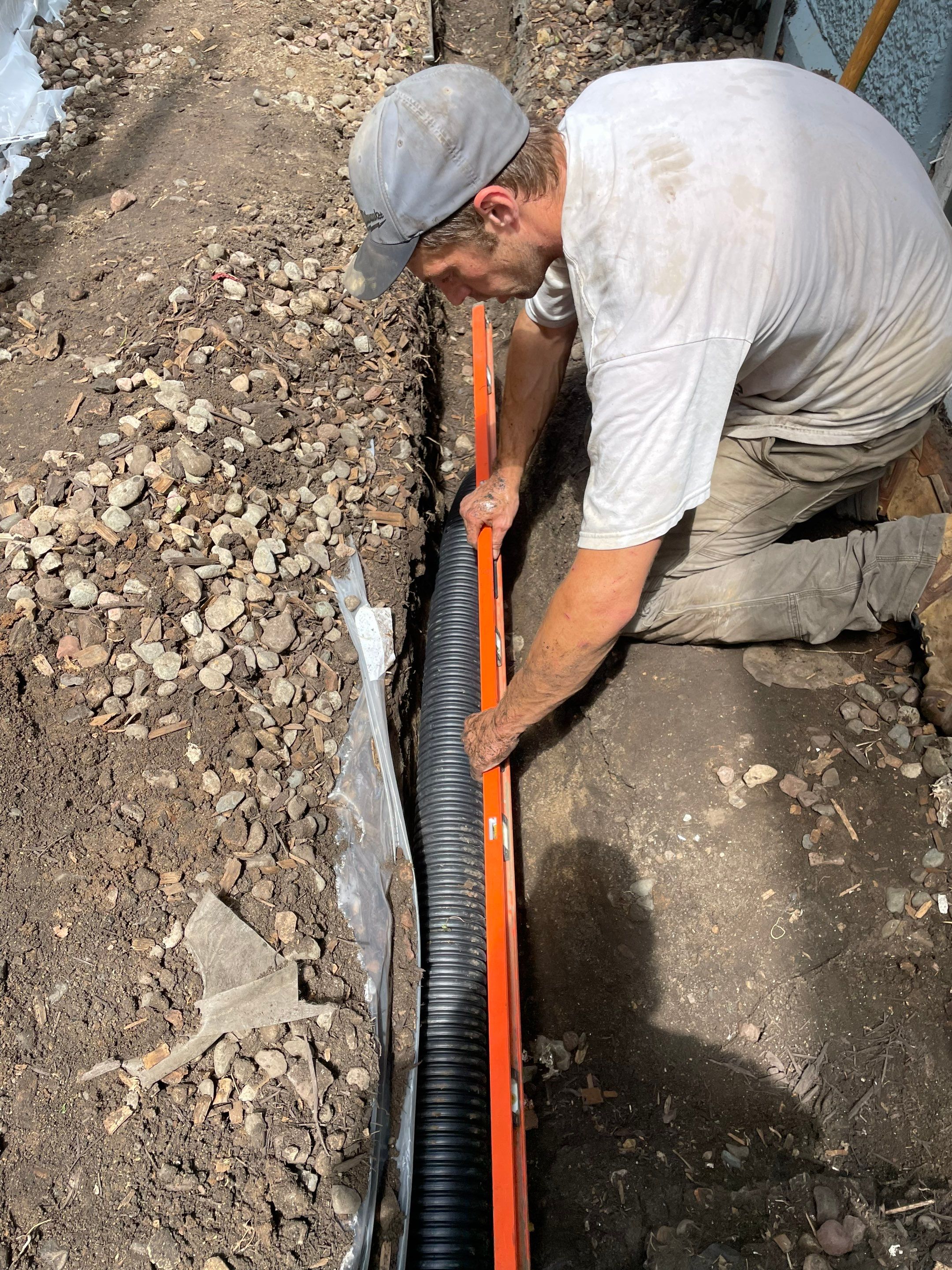 Peter's French Drain and Roof Runoff System Upgrade by Waterproofing Northeast