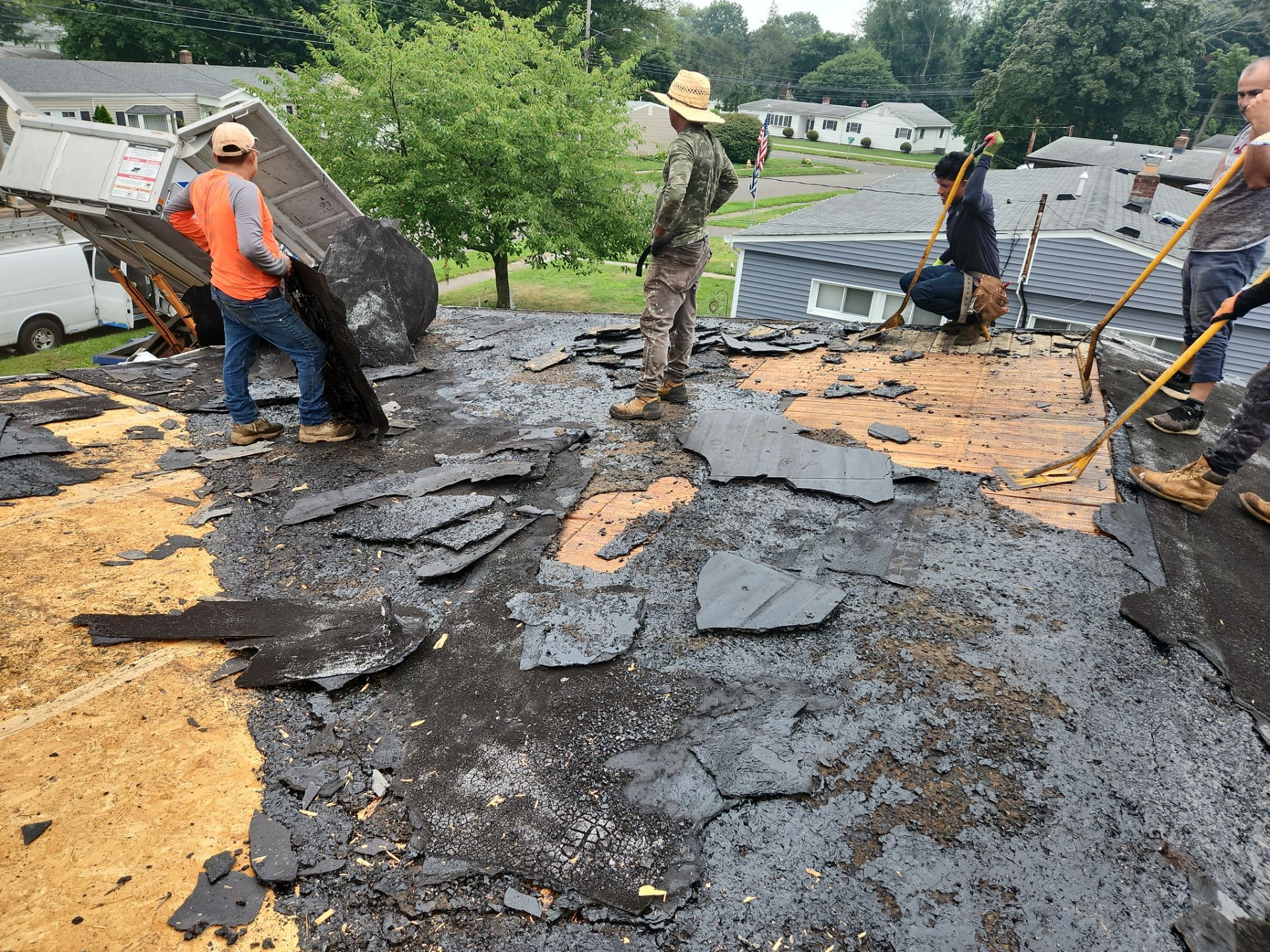 Residential Roofing Installation using Owens Corning TruDefinition Duration AR - Estate Gray by A Plus Exterior