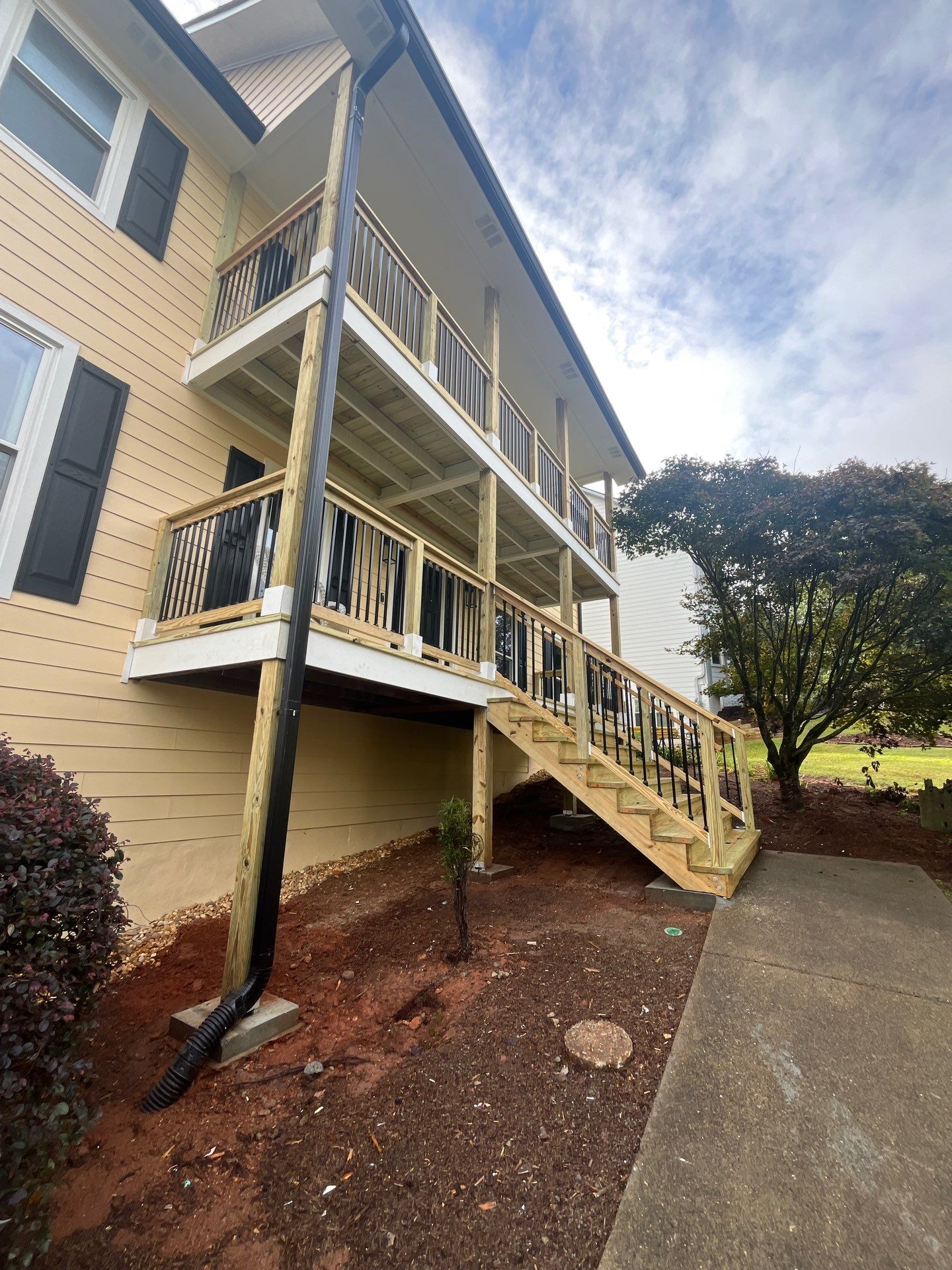 Wood Front Deck Resurface in Marietta, GA by Nelson Exteriors 