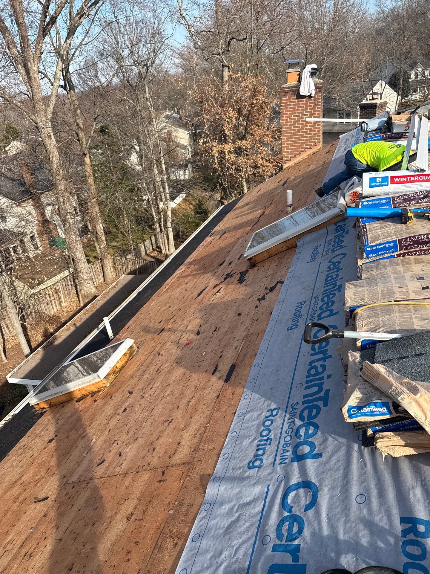 Fairfax Station :Residential Roof Replacement with CertainTeed Landmark Pro in Max Def Drift Wood  by RM Banning, Inc.