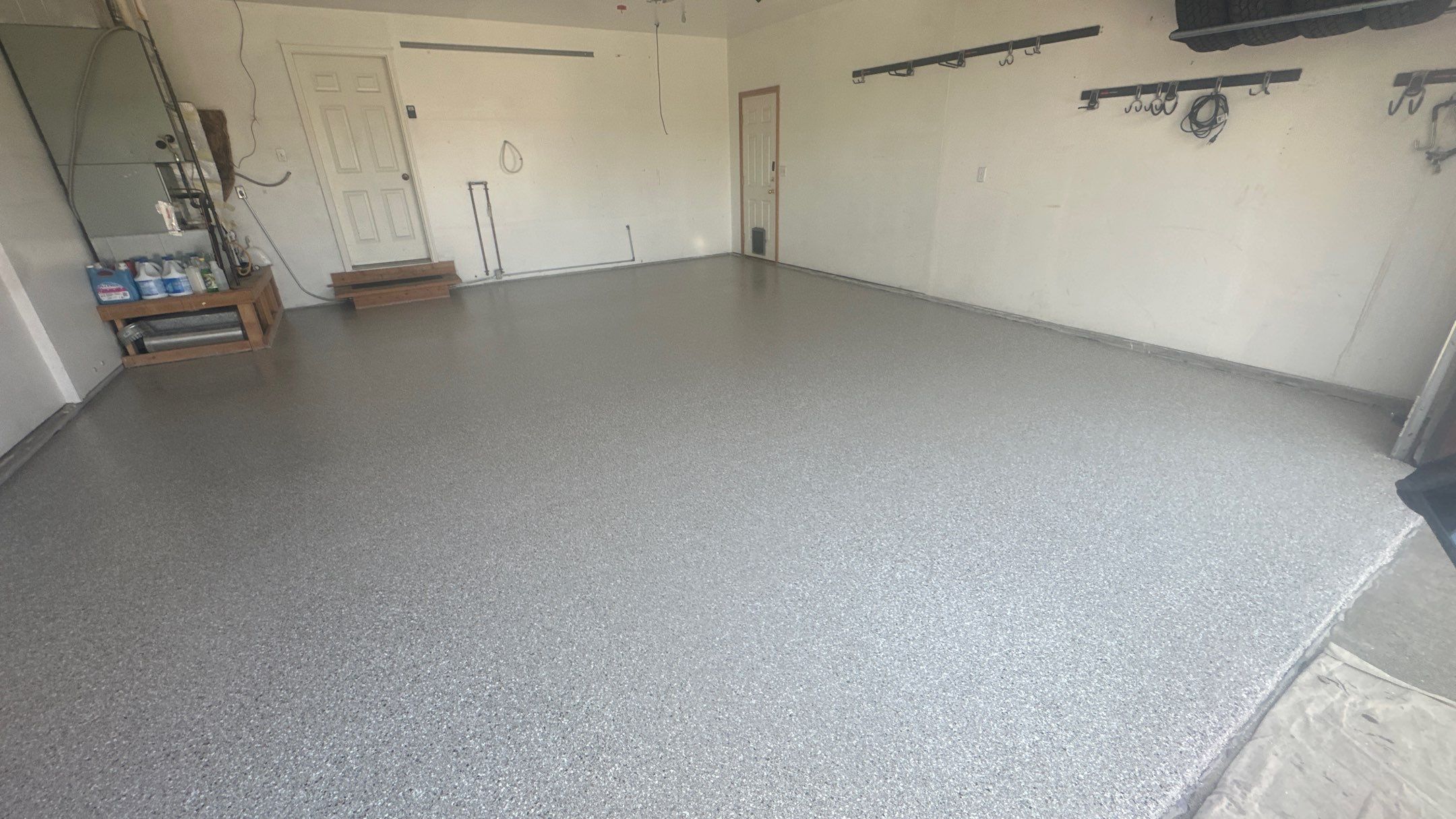 Garage Transformation using Claystone Hybrid by Croc Coatings, LLC