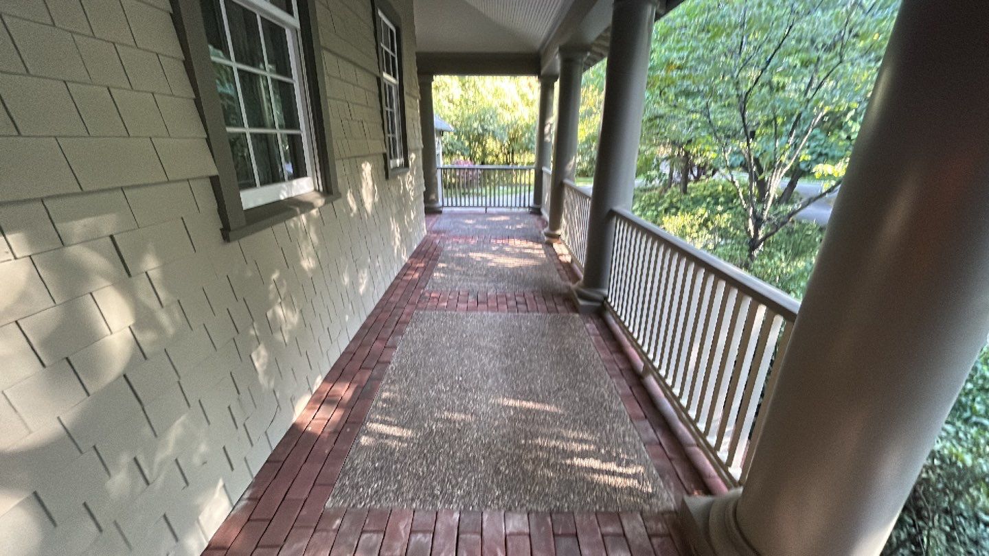 natural stone using Algaecide, soft wash soap by Northern Power Washing LLC.