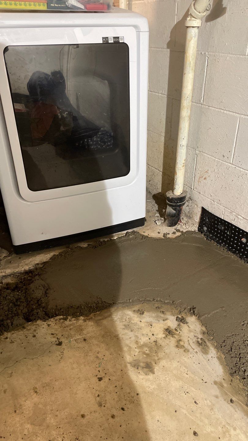 Drain tile & a sump pump for Ruth by Waterproofing Northeast