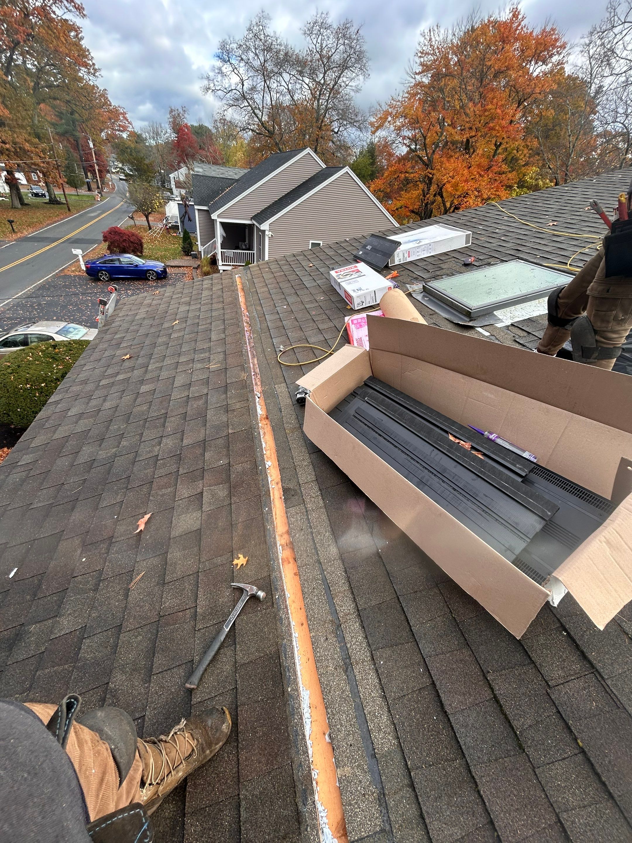 Tewksbury Leaking Skylight Replacement with Complete Ventilation System by Mighty Dog Roofing of Greater Middlesex County
