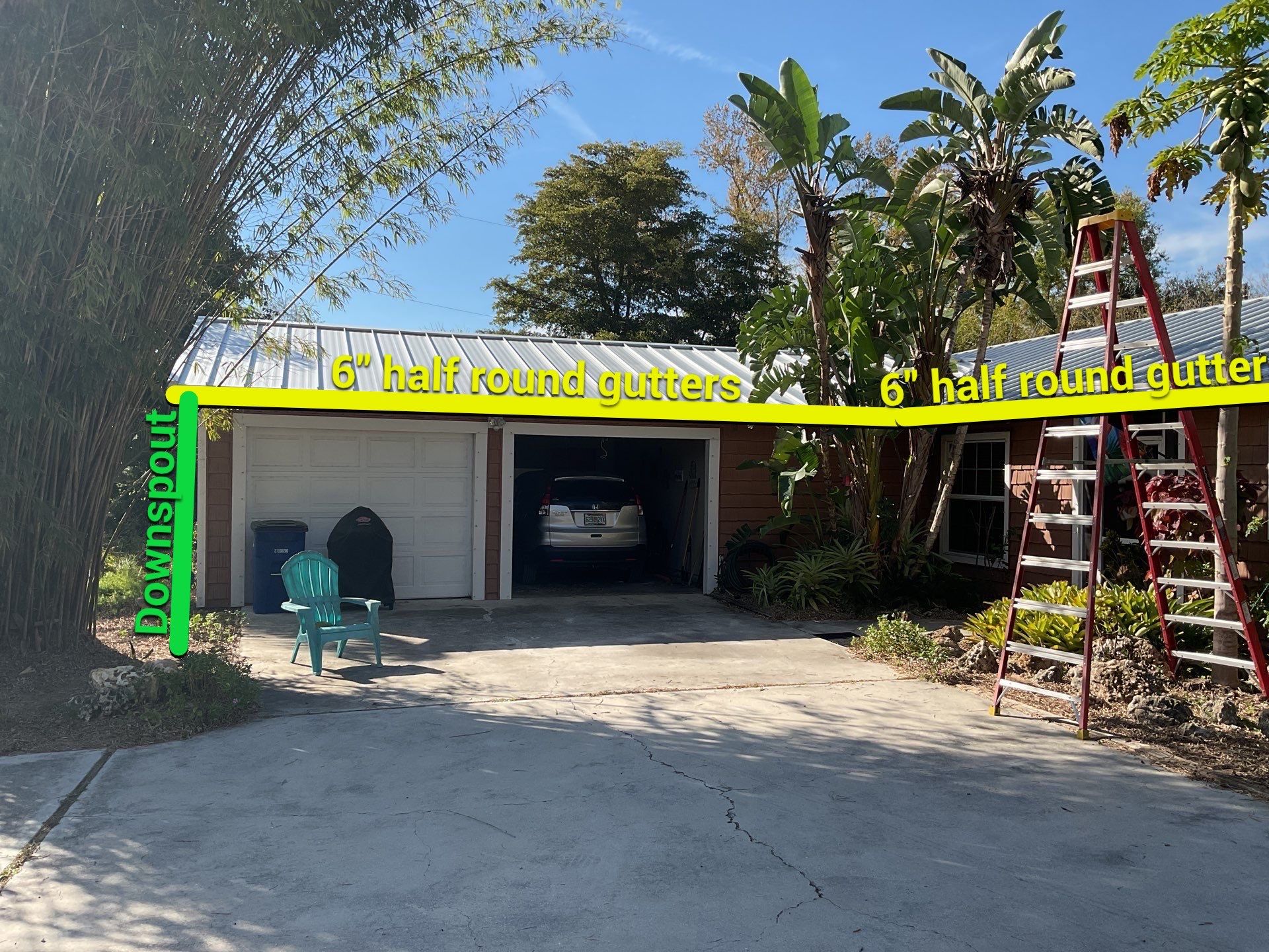 Half-Round Aluminum Gutters in North Fort Myers FL by Gutter Professors