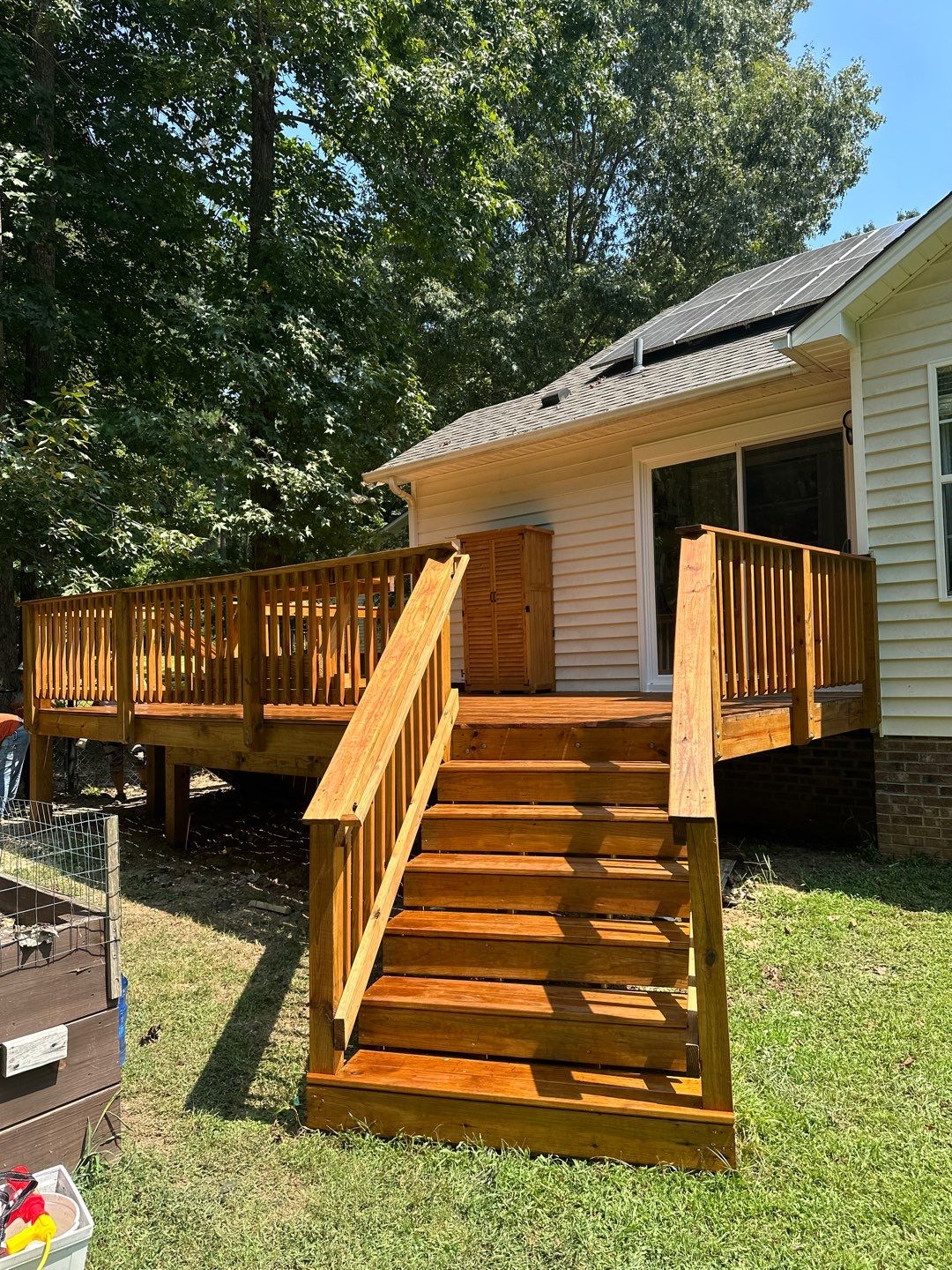 Deck Expansion and Sliding Glass Door Installation in Clayton by The Remodeling Company