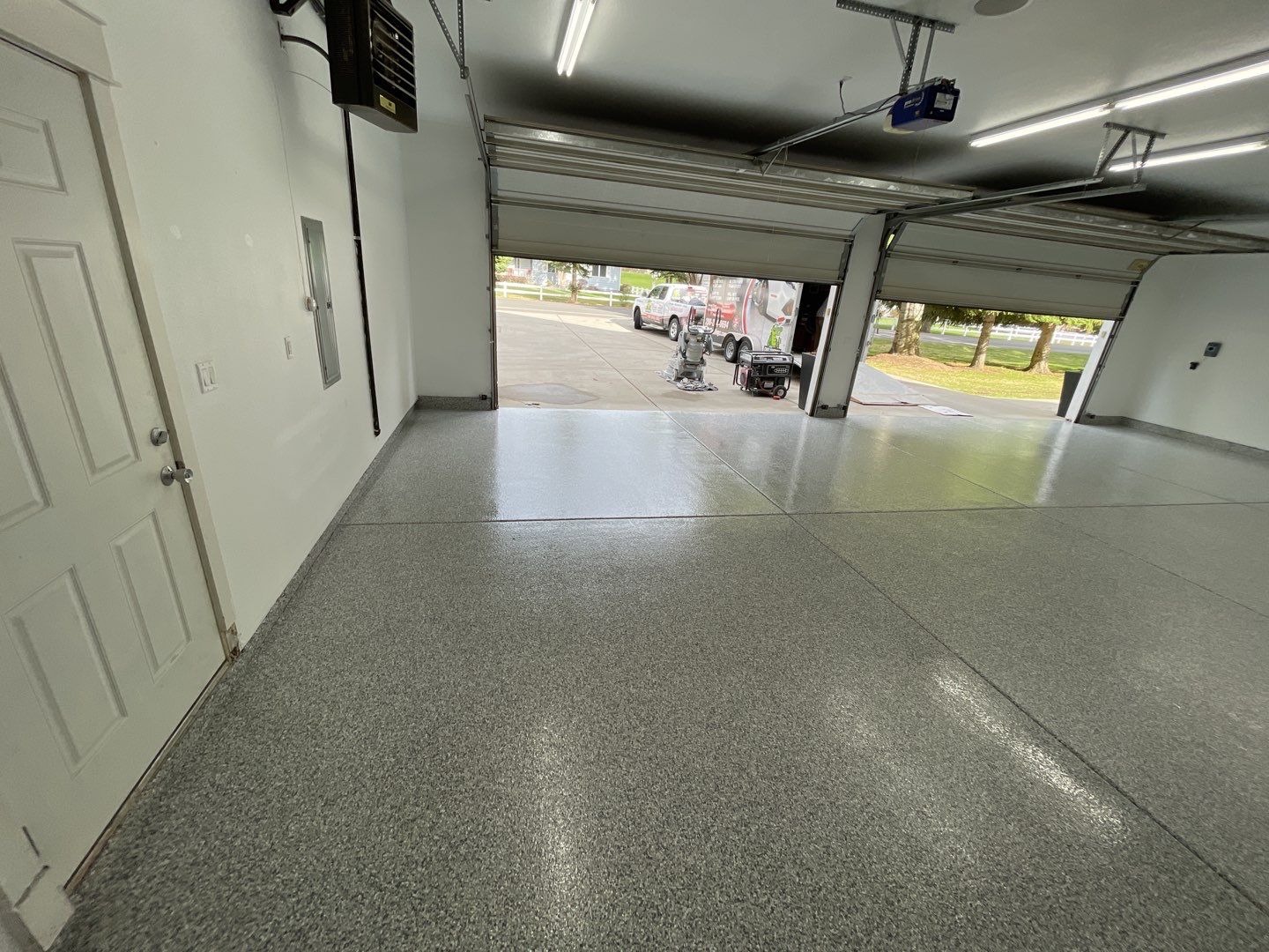 Garage Transformation using Slate Stone by Croc Coatings, LLC