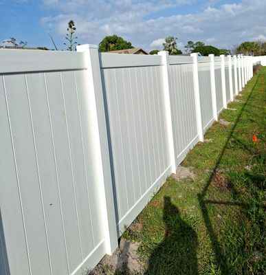 Vinyl Fence Installation using Vinyl Privacy Fence 
