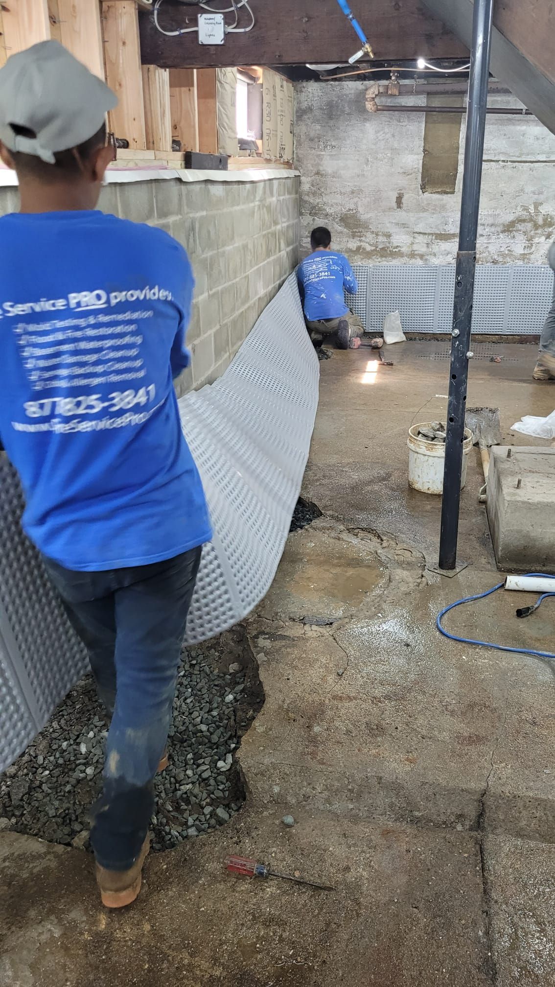 Interior French Drain Boonton NJ by Pure Service Pro, LLC 
