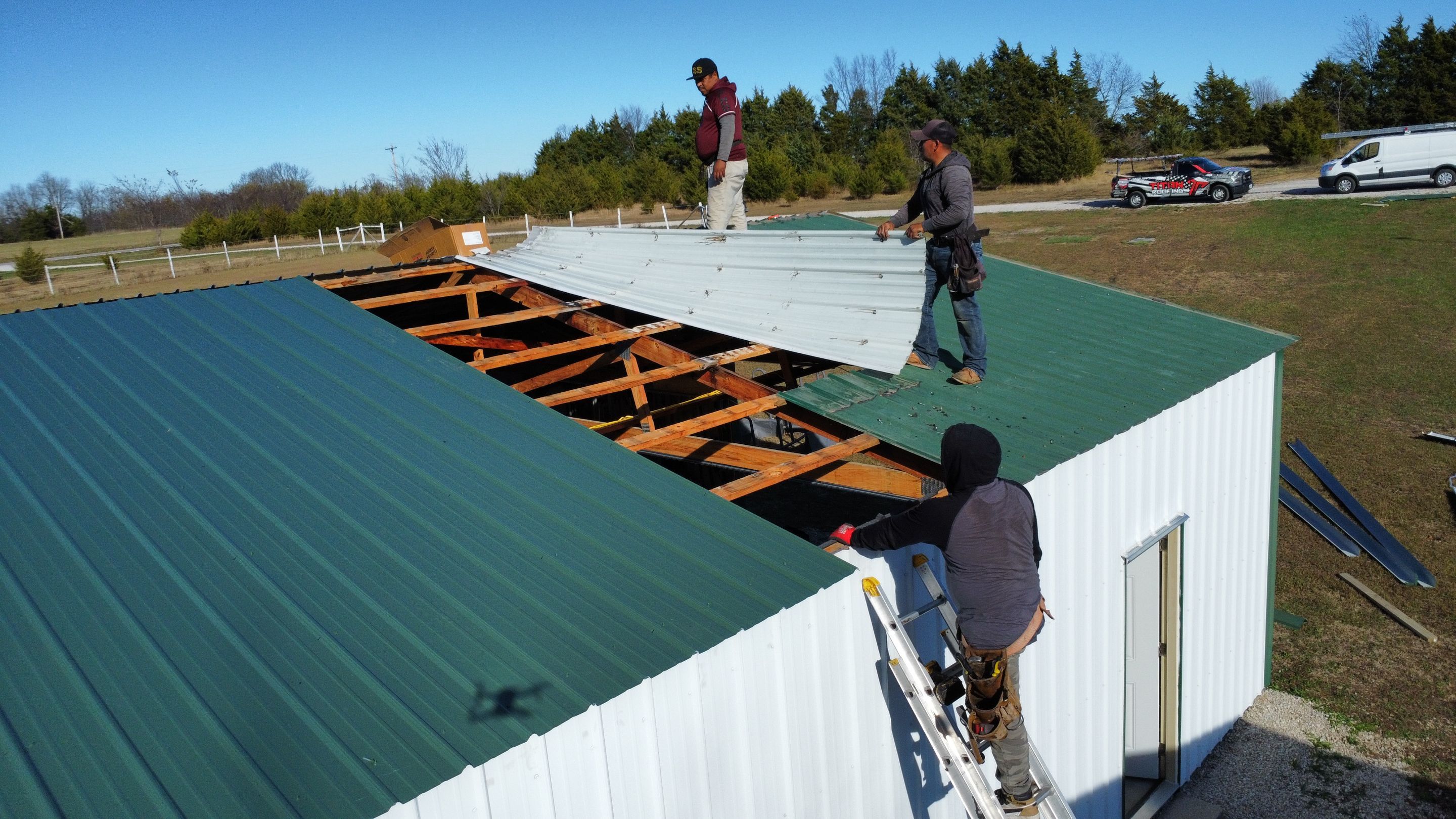 Multi Structure Residential Roofing + Gutters & Downspouts Install by Titan Commercial & Residential Roofing 