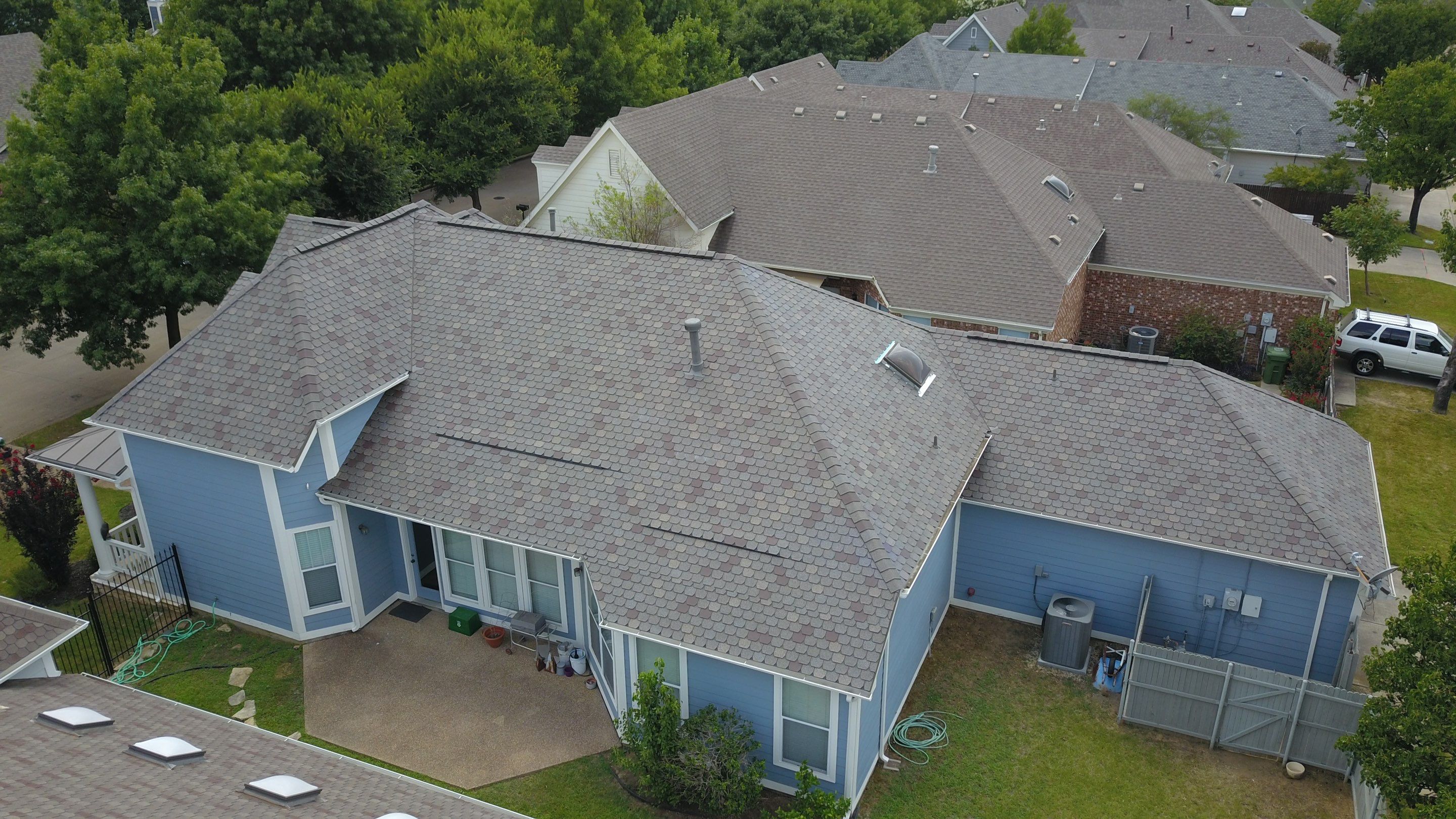 Residential Roofing Installation using F-WAVE Synthetic Shingle by High Performance Restoration