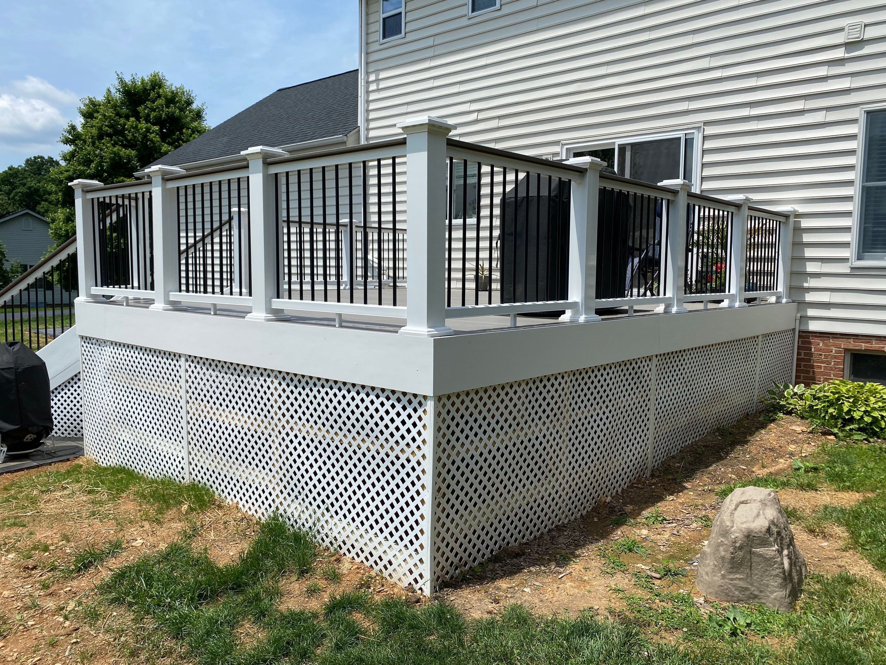 Backyard Transformation using Techo-Bloc Pavers by The Smet Companies, LLC