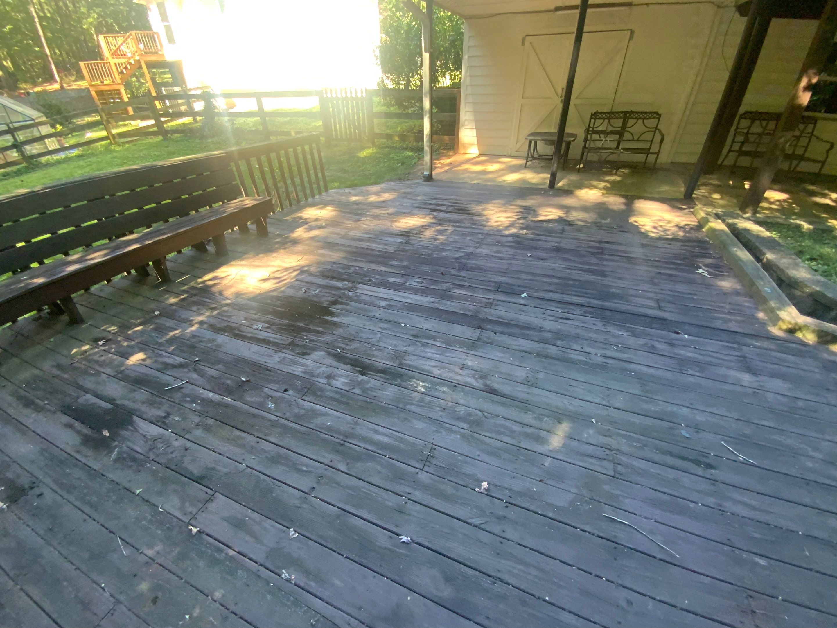 Multi-Level Wood Deck Staining and Refinishing in Duluth by Swift Home Renovations